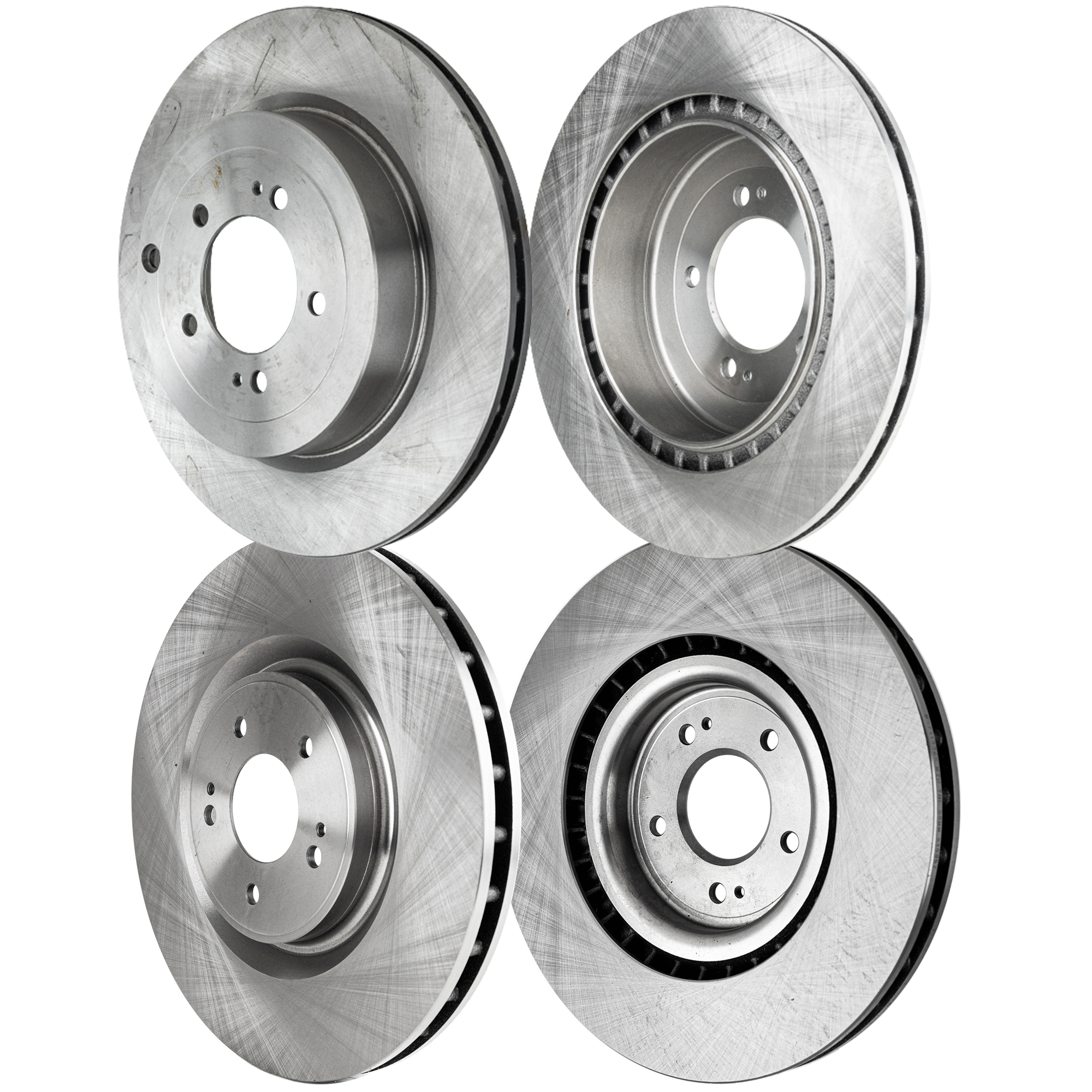 AM LANCER 08-15 FRONT AND REAR BRAKE DISC 4 Wheel Set SKU SET STPM27110062-4 OEM 4615A024-4615A025-4615A186