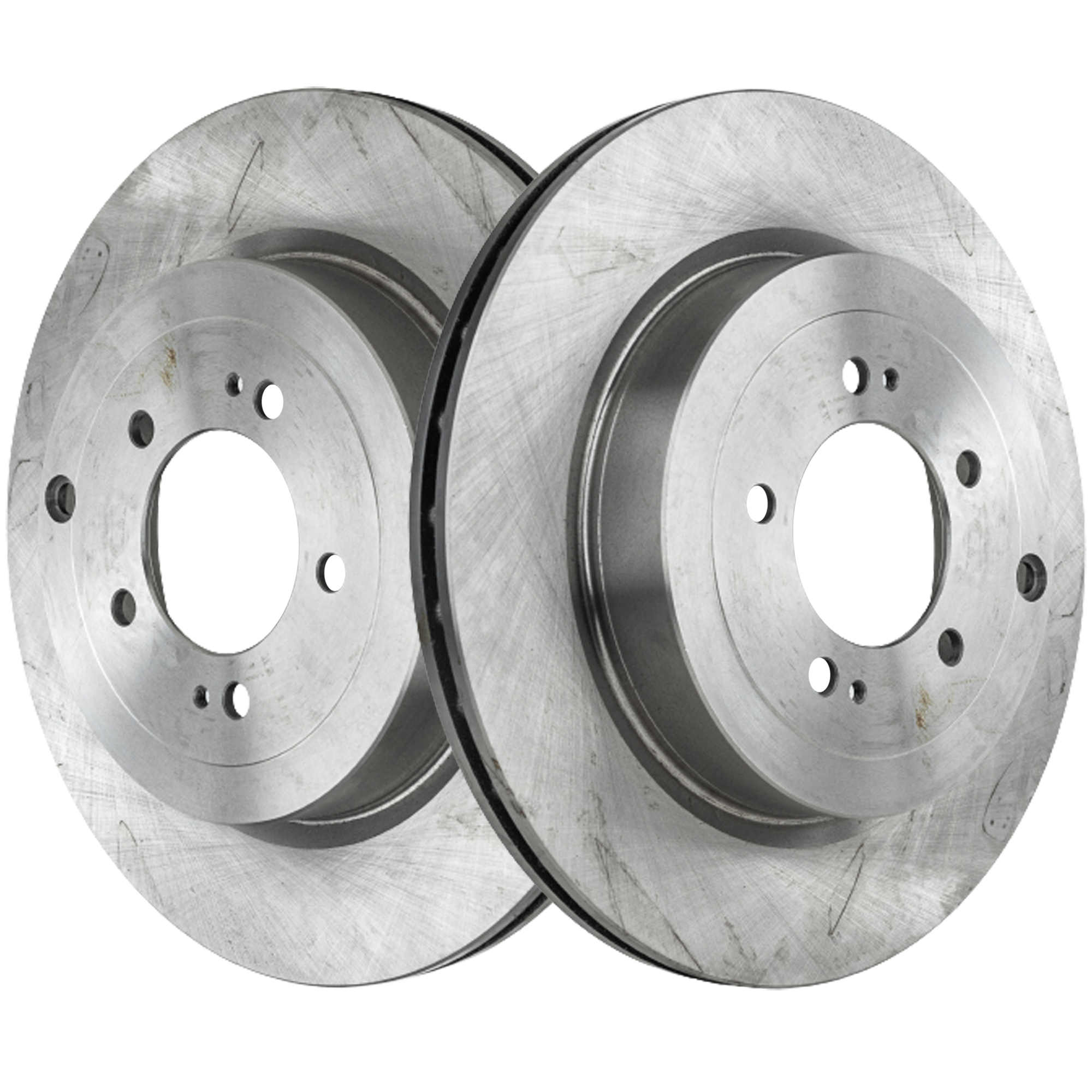 AM LANCER 08-15 REAR BRAKE DISC RH AND LH Plain Surface Vented 5 Lugs 2 Wheel Set SKU SET STPM27110063-2 OEM 4615A025-4615A186