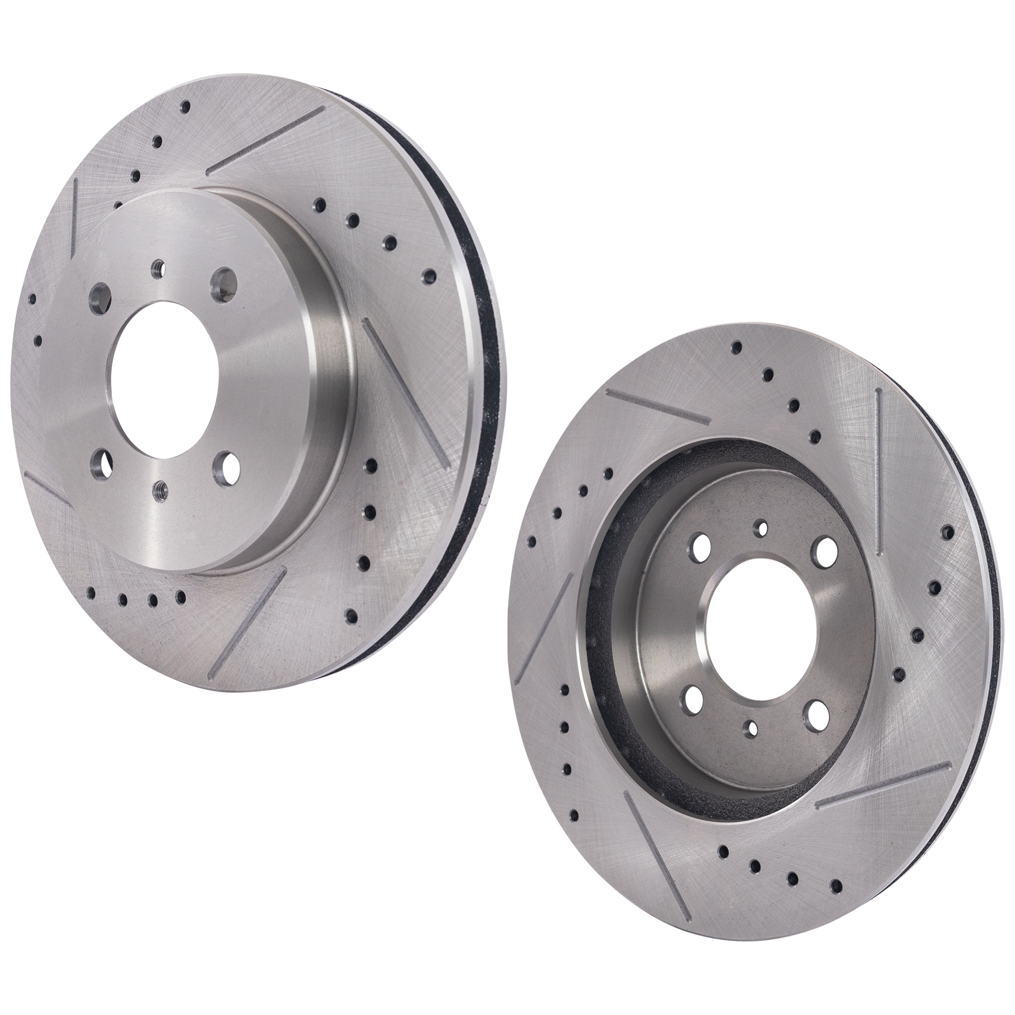AM MIRAGE 98-02 LANCER 02-07 FRONT BRAKE DISC RH AND LH Drilled and Slotted SKU SET STPM27110094DRS2 OEM 31300-145377-4886973-60072033