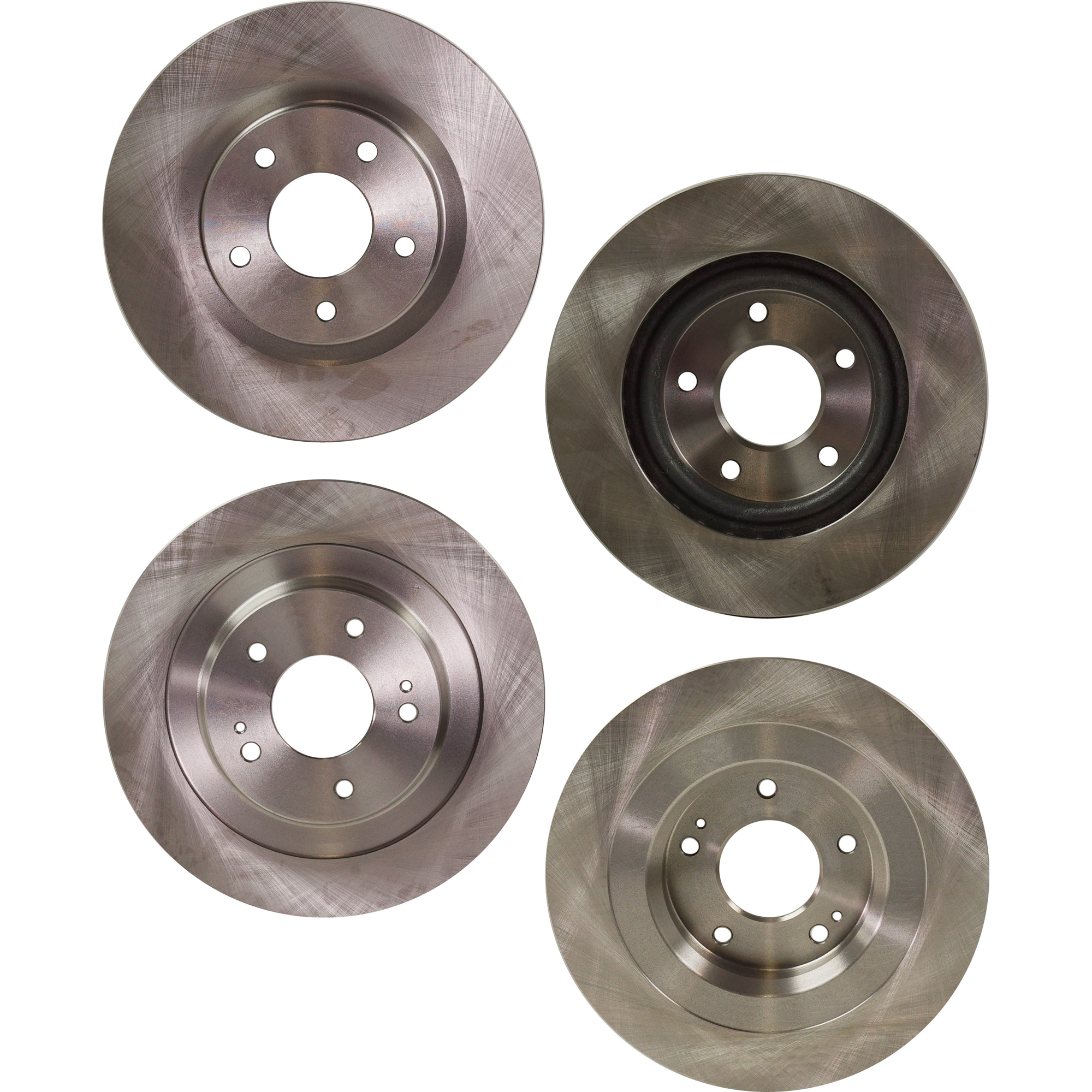 AM OUTLANDER SPORT 13-22 FRONT AND REAR BRAKE DISC 4 Wheel Set Plain Surface 5 Lugs SKU SET STPM27110108-4 D OEM 4615A125-5105514AA 5105514