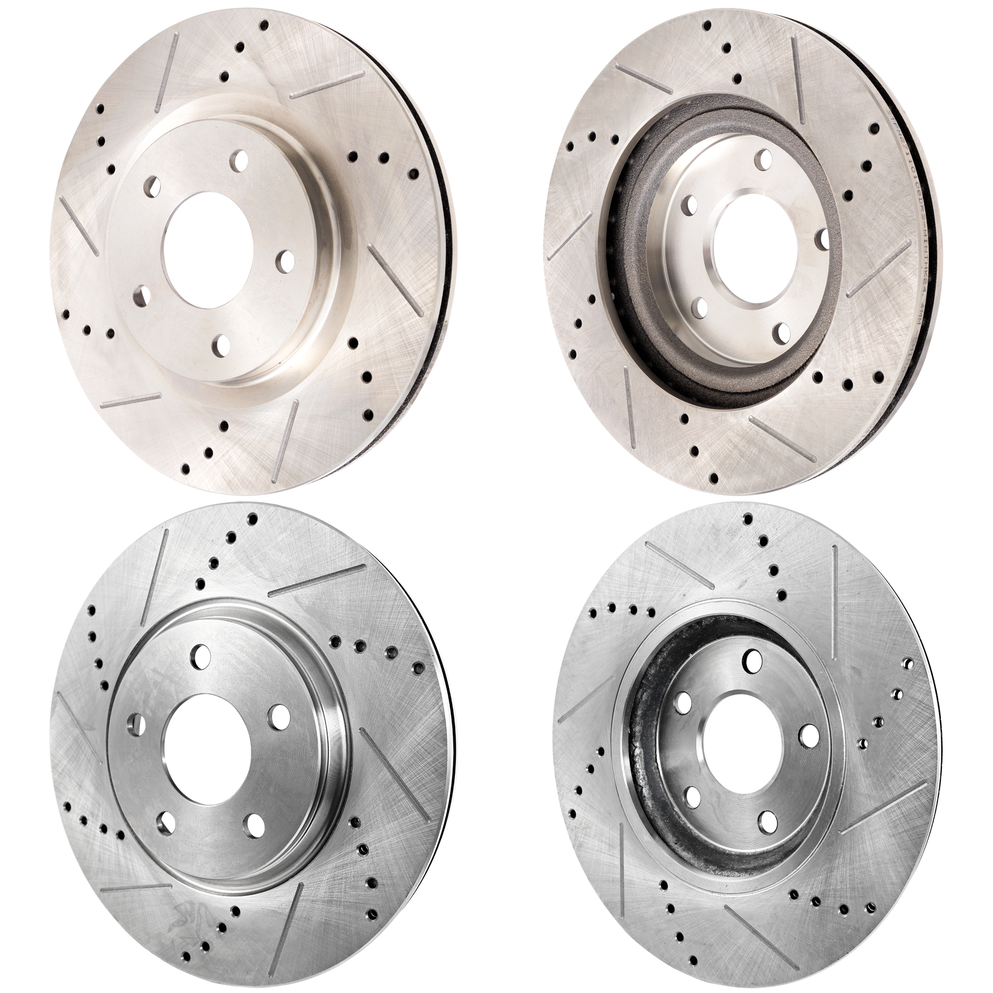 AM COMPASS 09-17 LANCER 08-16 FRONT AND REAR BRAKE DISC RH AND LH 4 Wheel Set Cross drilled and Slotted SKU SET STPM27110108DRS4 OEM 43153-53038-145706-780459-0833