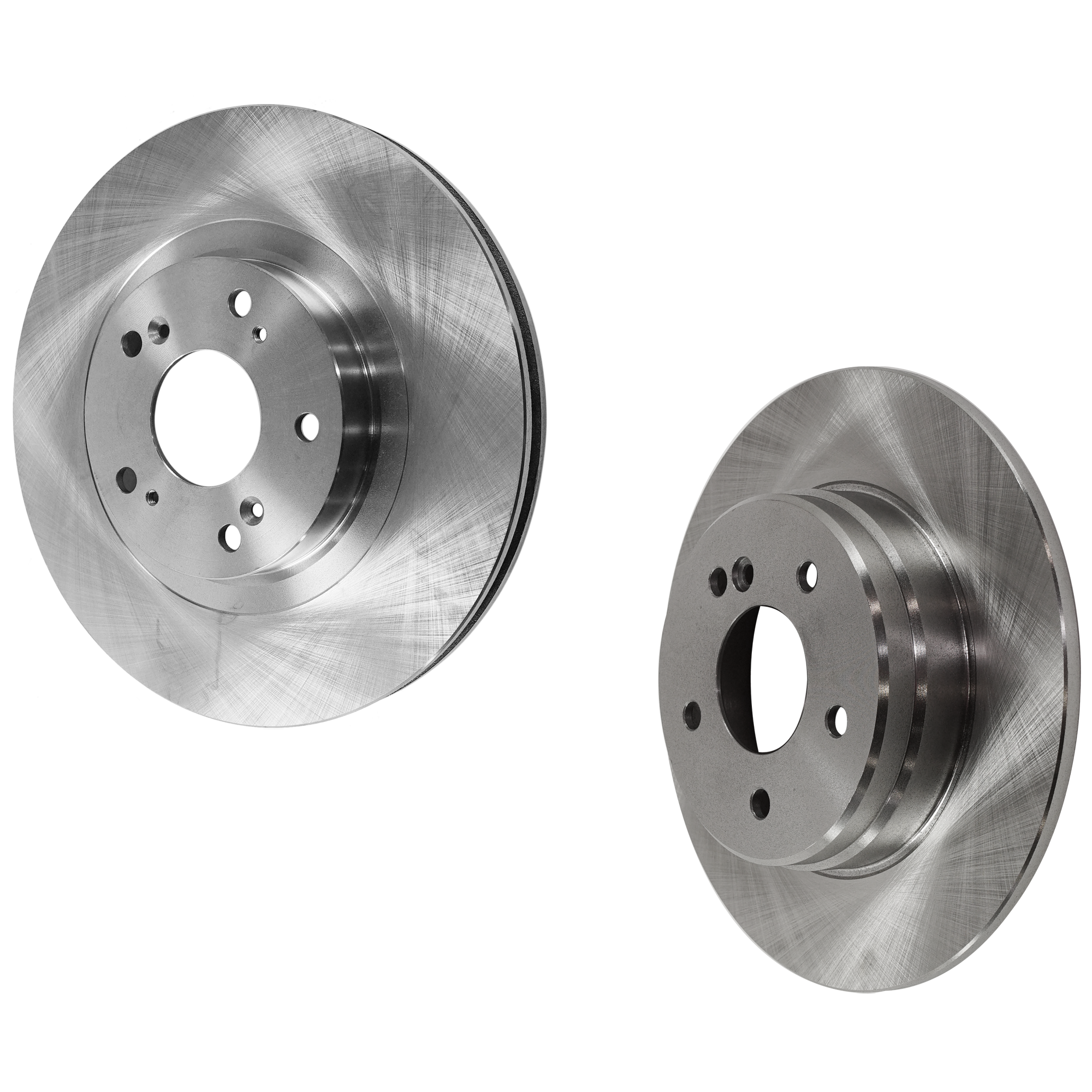 AM C CLASS 01-07 E CLASS 96-02 FRONT AND REAR BRAKE DISC 2 Wheel Set Plain Surface 5 Lugs Cast Iron SKU SET STPM271101282A OEM 2104230612-34101-96767-145494