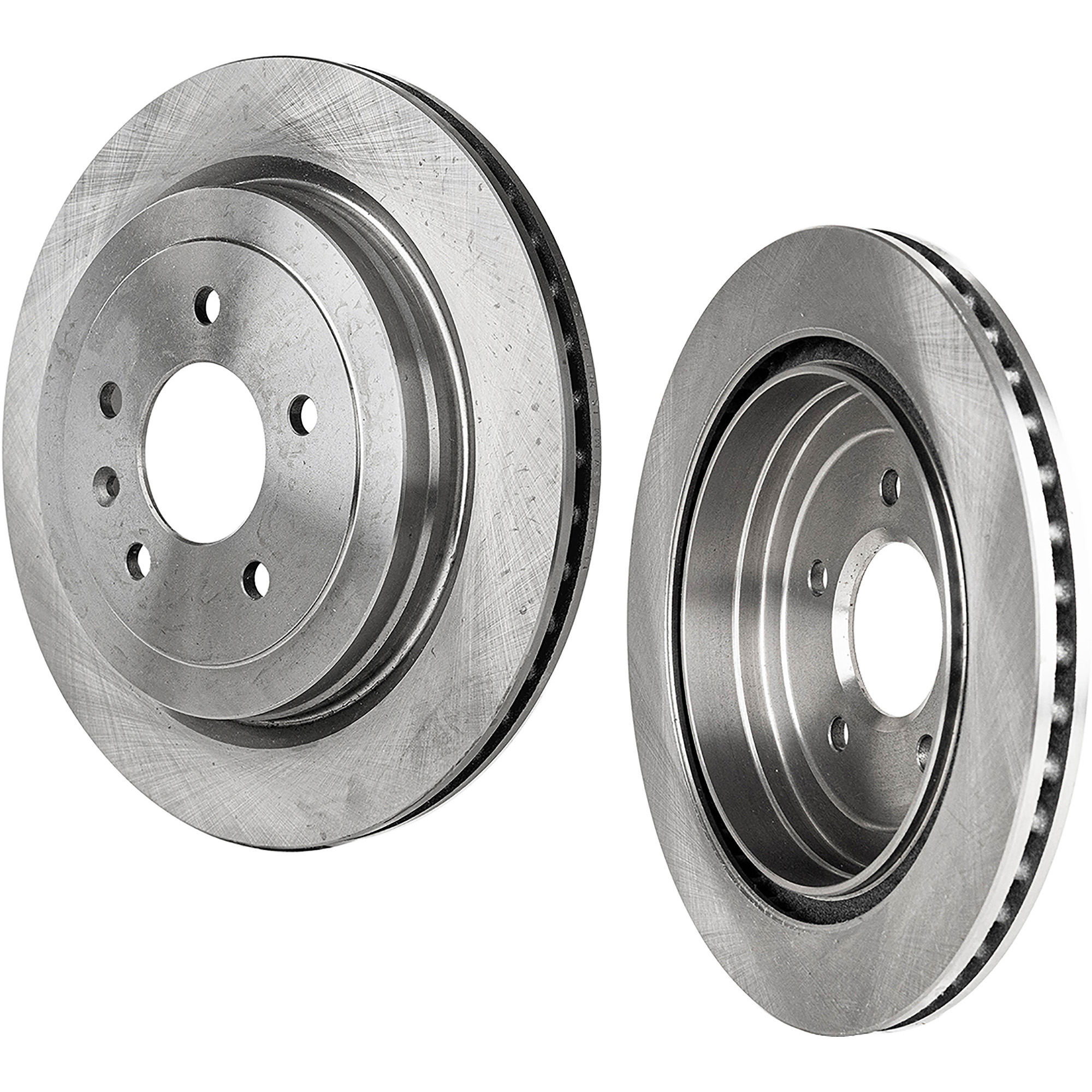 AM CX 3-19-19 REAR BRAKE DISC RH AND LH Plain Surface Solid 5 Lugs SKU SET STPM27120006-2 OEM 44933-850420