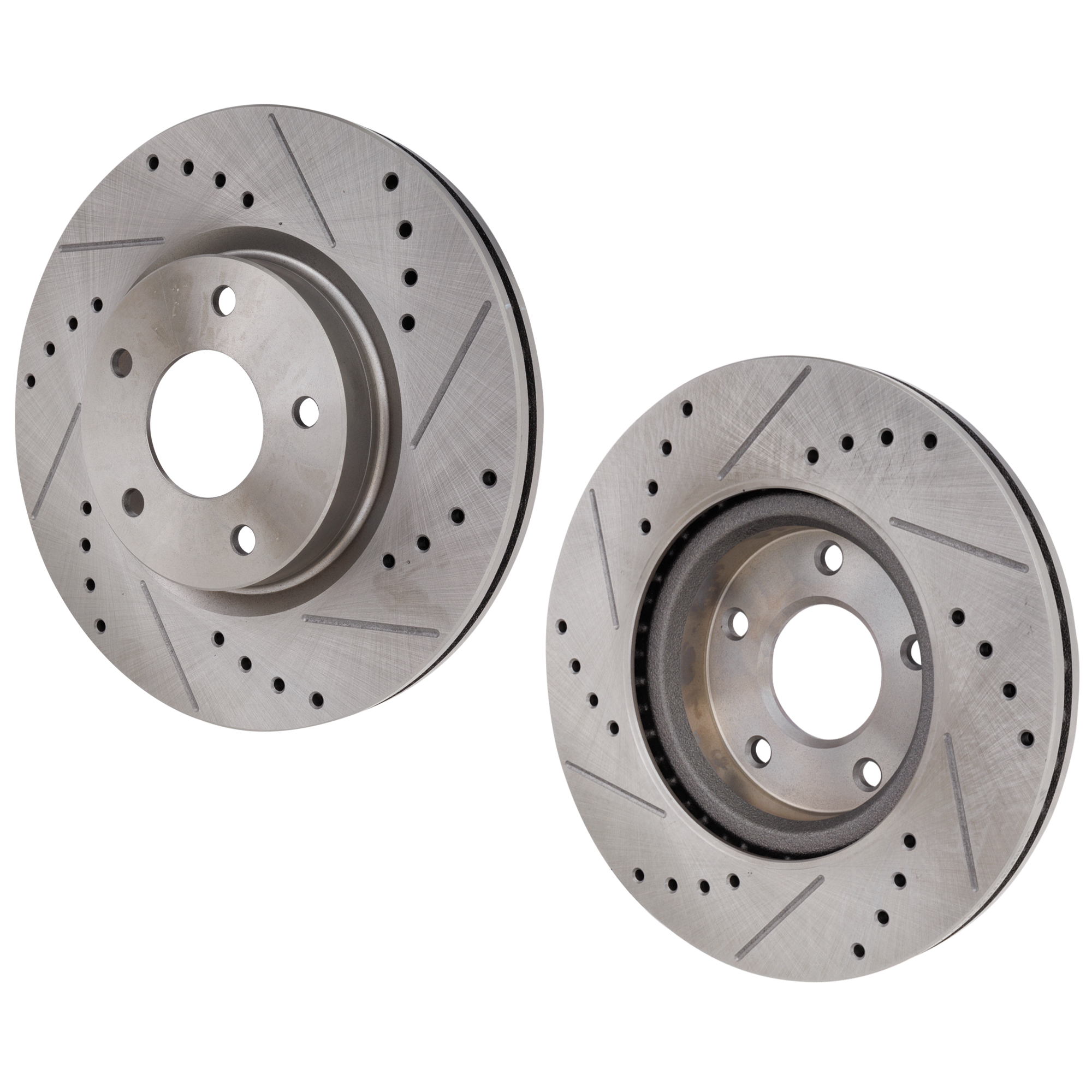 AM ALTIMA 13-21 FRONT BRAKE DISC RH AND LH Cross drilled and Slotted SKU SET STPN27110017DRS2 OEM 44760-0833555-850377-981780-60