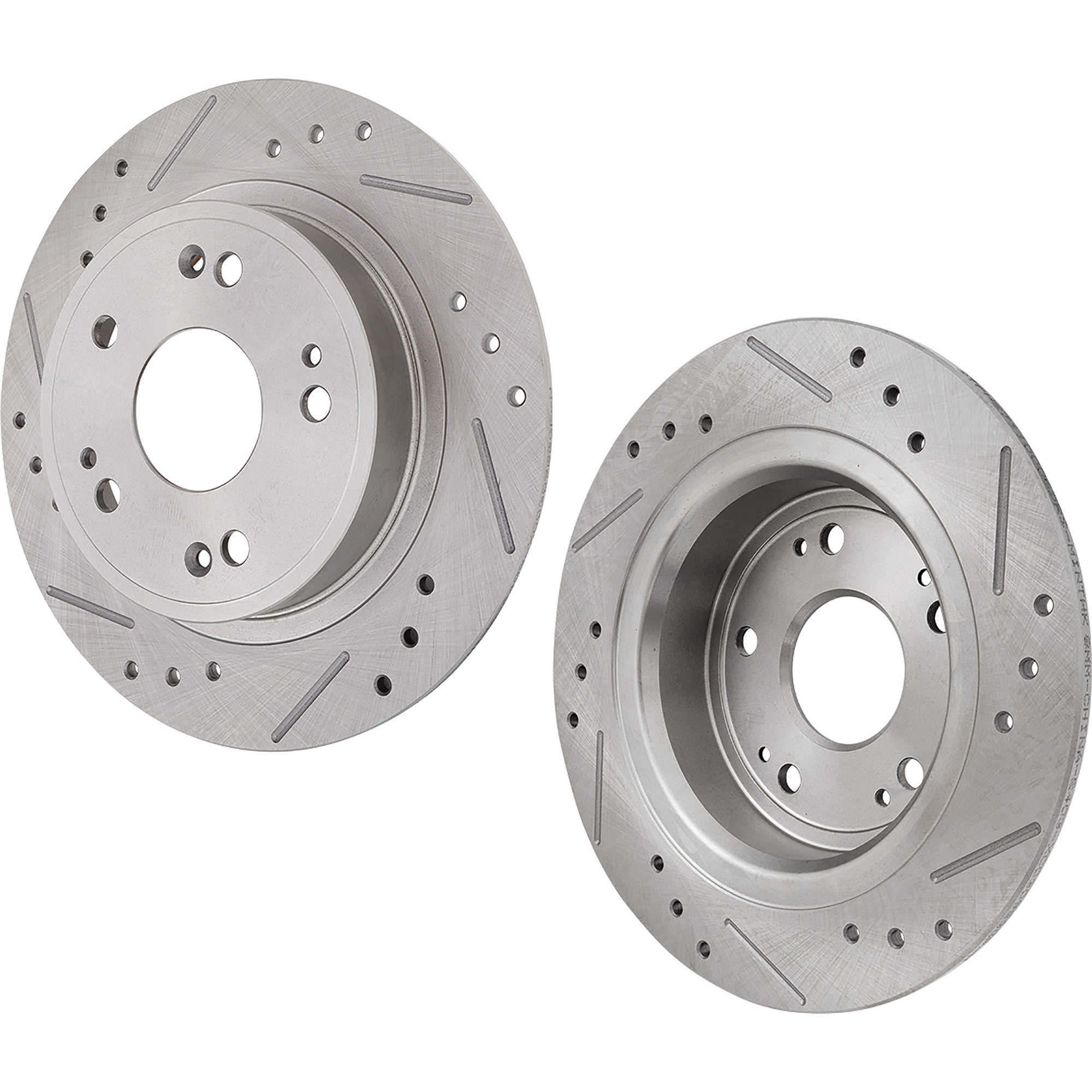 AM I35-02-04 MAXIMA 94-03 REAR BRAKE DISC RH AND LH Drilled and Slotted SKU SET STPN27110027DRS2 OEM 19699-31134-63580-96511-125100