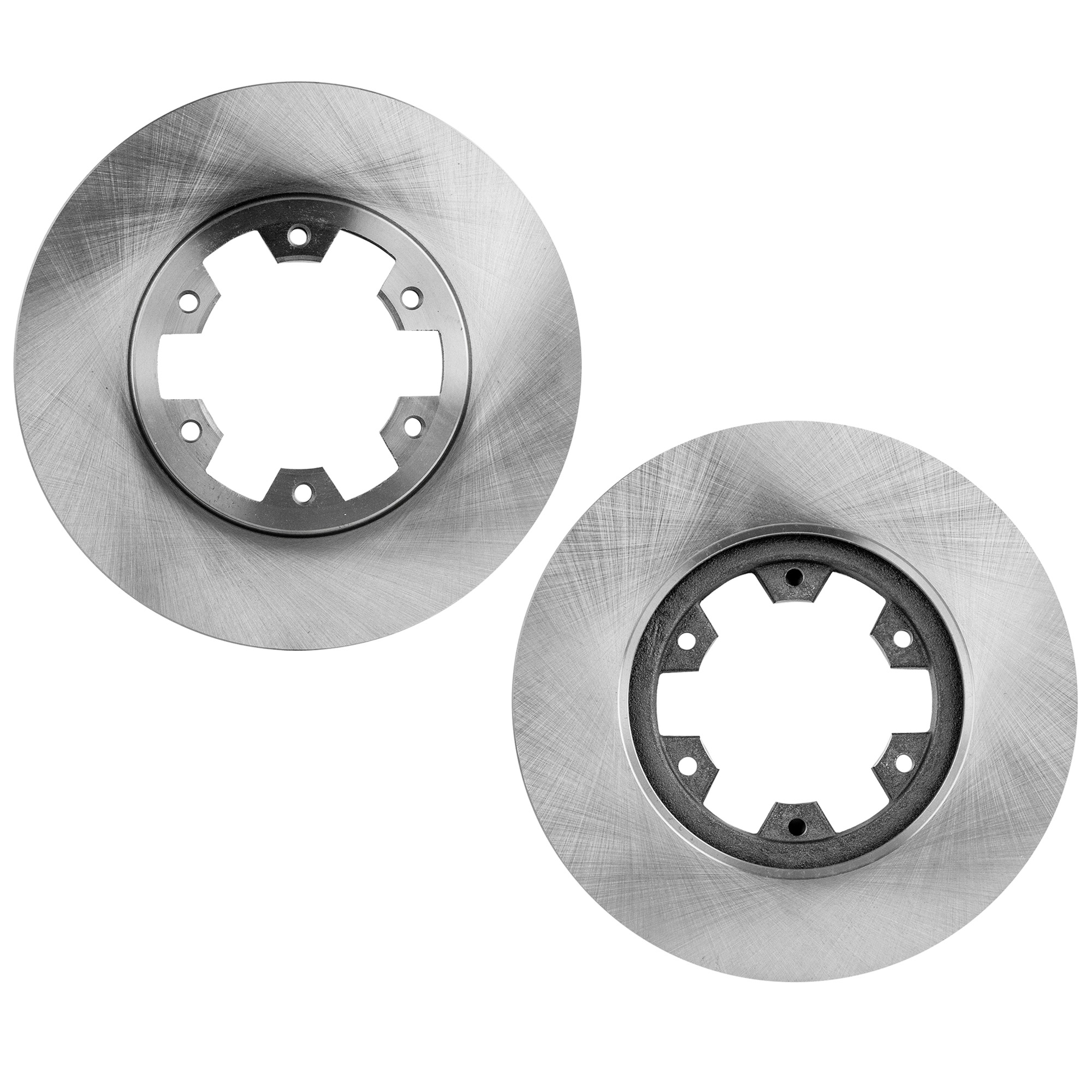 AM D21-86-94 FRONTIER 98-02 NISSAN 720-85-86 FRONT BRAKE DISC RH AND LH 2 Wheel Set Plain Surface Vented 6 Lugs SKU SET STPN27110031-2 OEM 4020631G00-4020631G01
