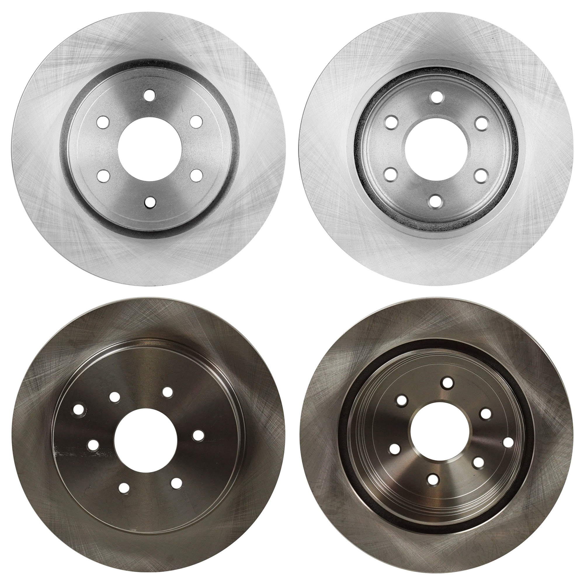 AM PATHFINDER 04-12 FRONT AND REAR BRAKE DISC Plain Surface Vented 6 Lugs 4 Wheel Set SKU SET STPN27110036-4 B OEM 40206EB300-40206EA00A 402069BE