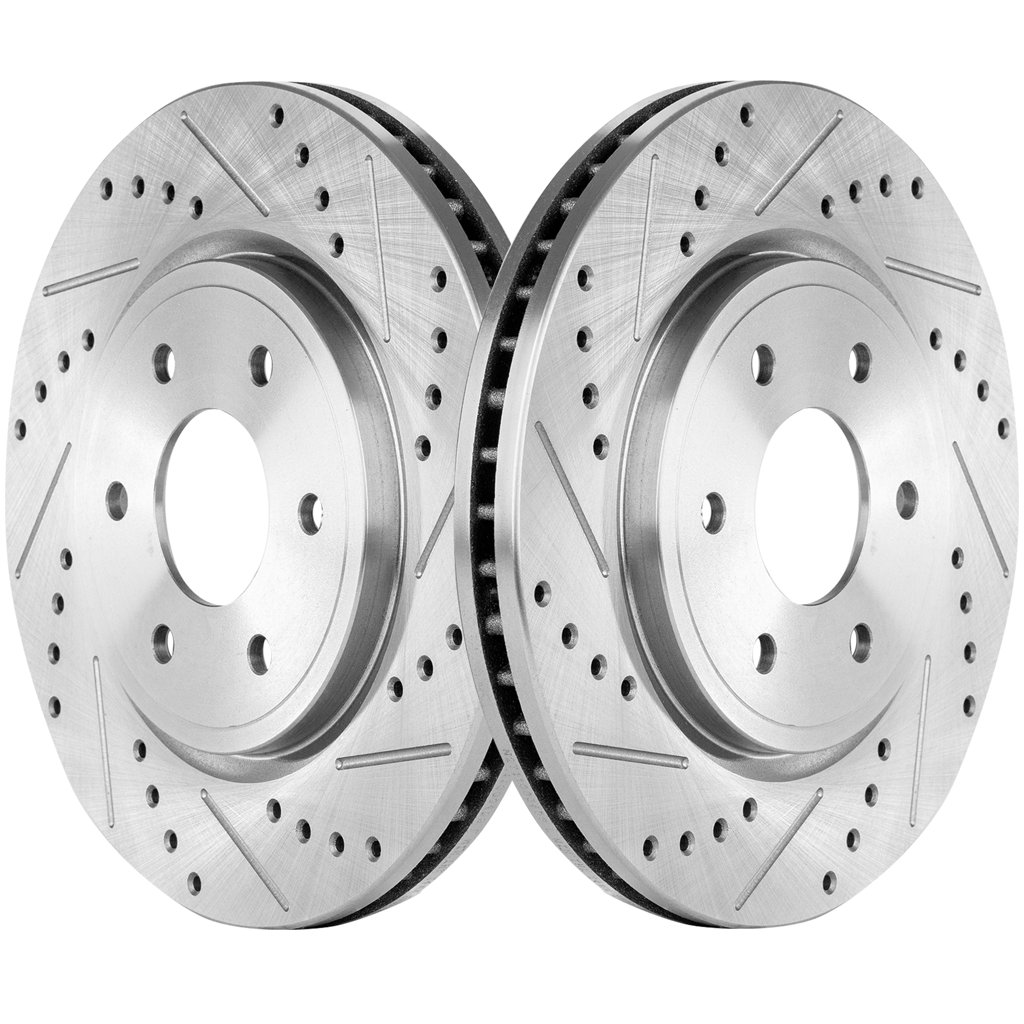 AM PATHFINDER 04-12 FRONTIER 05-23 FRONT BRAKE DISC RH AND LH Cross drilled and Slotted Vented 6 Lugs Performance Rotor SKU SET STPN27110036DRS2 OEM 31412-44310-60292-0832978-9002