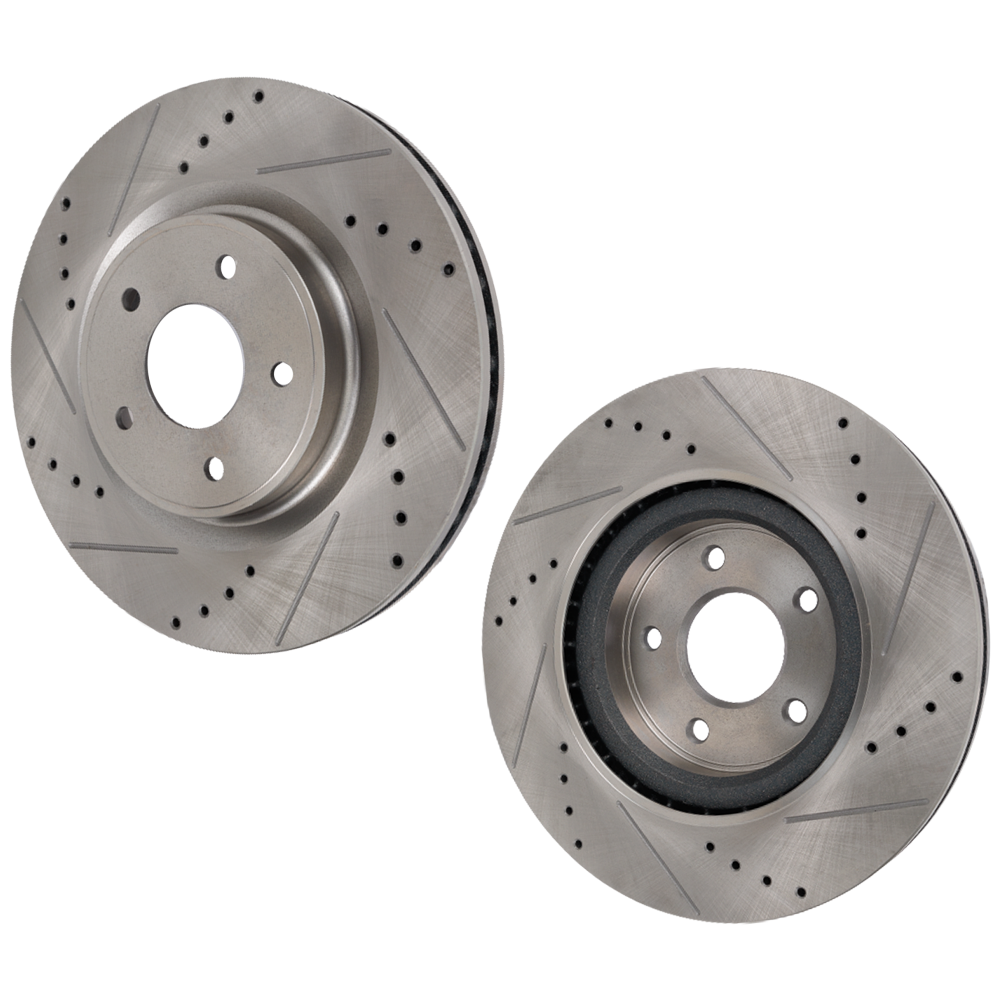AM MURANO 15-17 PATHFINDER 13-17 FRONT BRAKE DISC RH AND LH Cross drilled and Slotted SKU SET STPN27110038DRS2 OEM 44765-0833566-850356-60067105