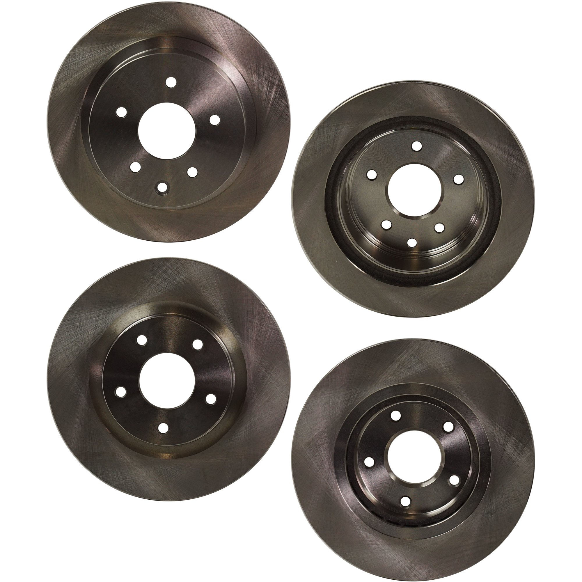 AM ROGUE 08-13 ROGUE SELECT 14-15 FRONT AND REAR BRAKE DISC Plain Surface Vented 5 Lugs 4 Wheel Set SKU SET STPN27110046-4 A OEM 432068H305-432068H700-432068H7