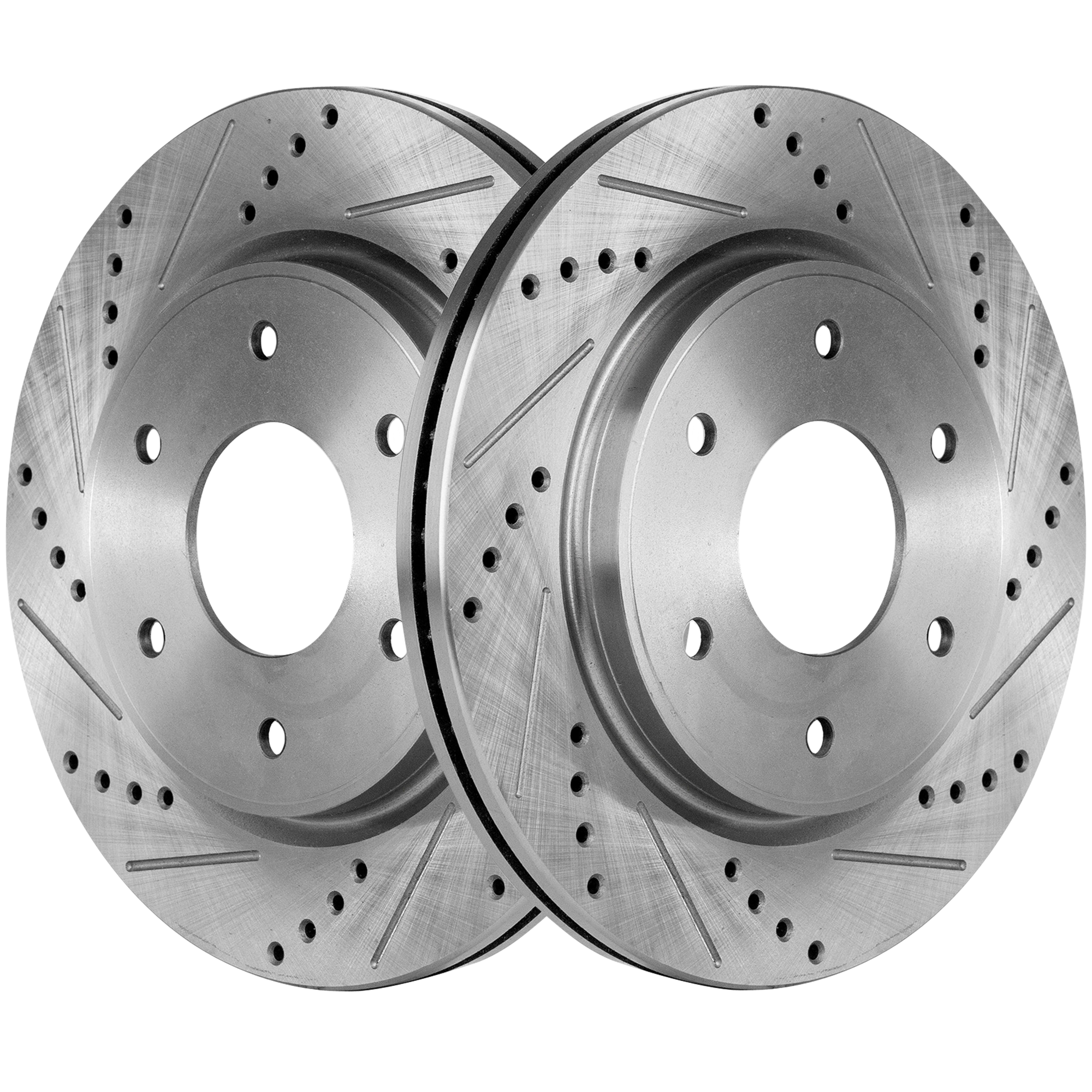 AM TITAN 05-07 ARMADA QX56-05-06 FRONT BRAKE DISC RH AND LH Performance Rotor Drilled and Slotted SKU SET STPN27110053DRS2 OEM 31425-44573-60301-900286-98042