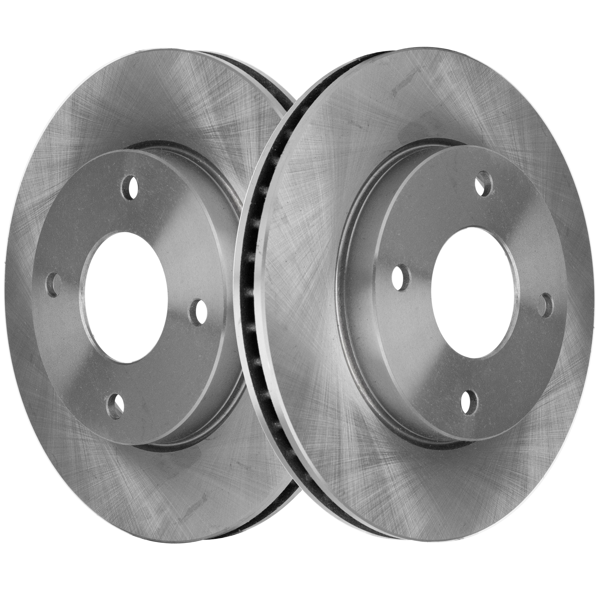 AM VERSA 09-11 FRONT BRAKE DISC RH AND LH Plain Surface 4 Lugs 2 Wheel Set SKU SET STPN27110056-2 OEM 5521165J00