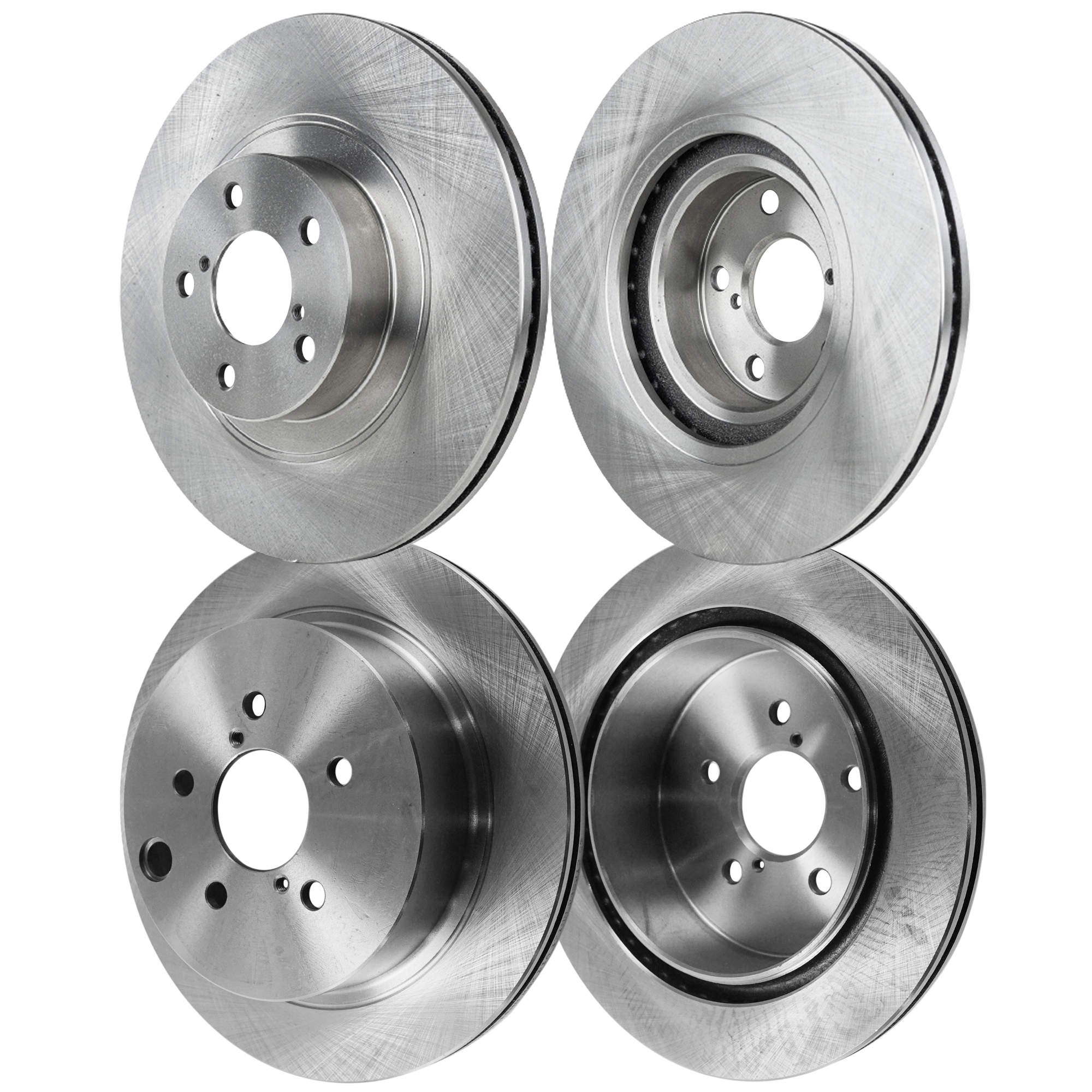 AM FORESTER 18-18 FRONT AND REAR BRAKE DISC RH AND LH 4 Wheel Set Plain Surface SKU SET STPS27110004-4 OEM 26300SA001-26300AG01A SU003005