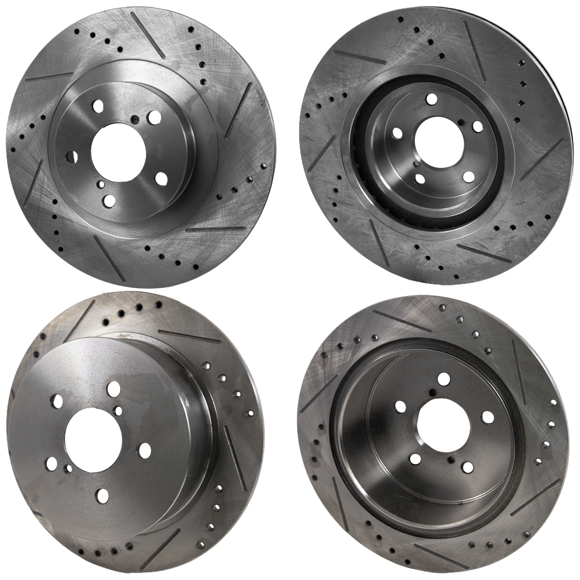 AM LEGACY 06-09 OUTBACK 05-09 FRONT AND REAR BRAKE DISC 4 Wheel Set Cross drilled and Slotted SKU SET STPS27110004DRS4 OEM 31403-44323-0833079-900422-488