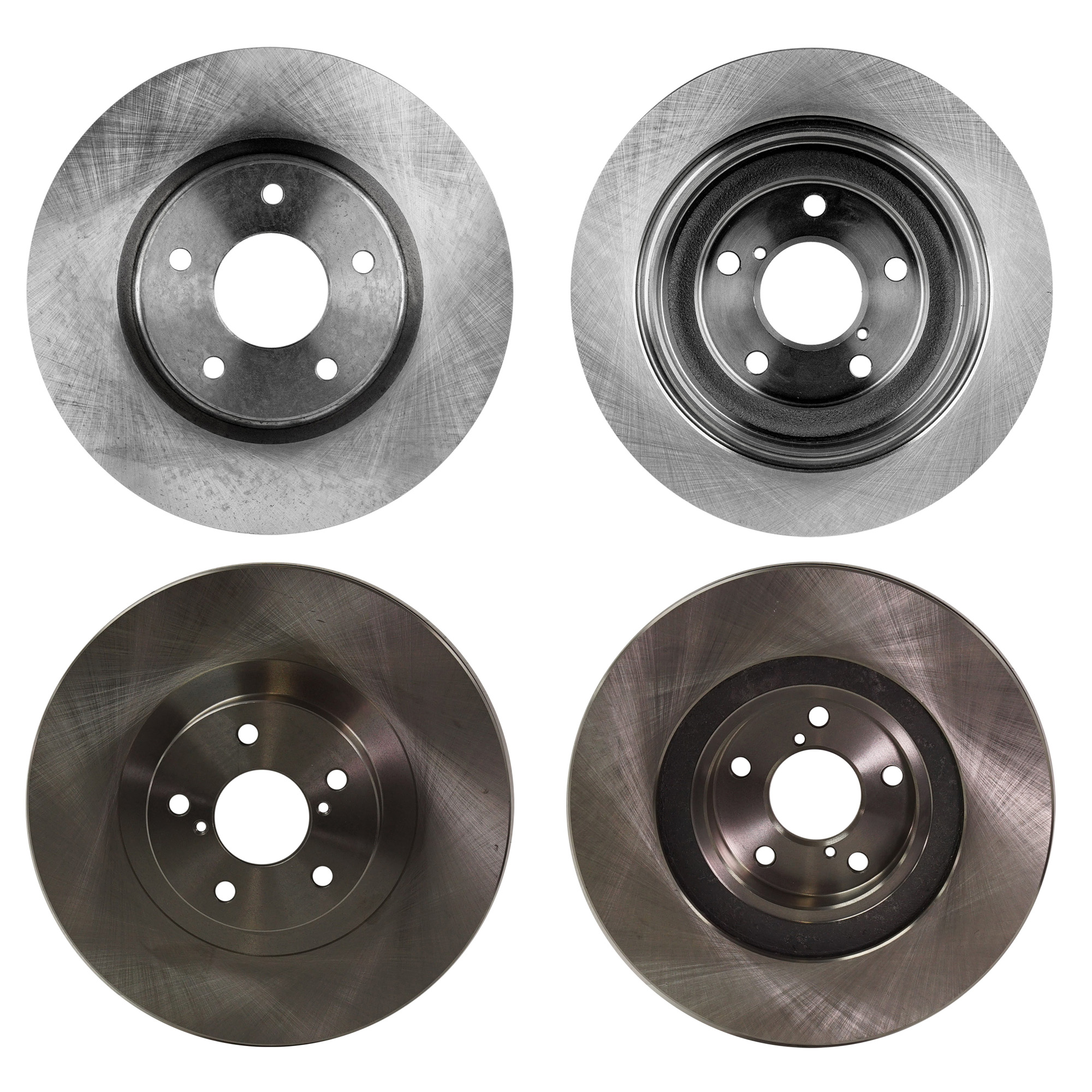 AM 9-2X 05-06 FORESTER 03-08 FRONT AND REAR BRAKE DISC Plain Surface Vented 5 Lugs 4 Wheel Set SKU SET STPS27110014-4 A OEM 26300AE060-26310AC040-26310AC0