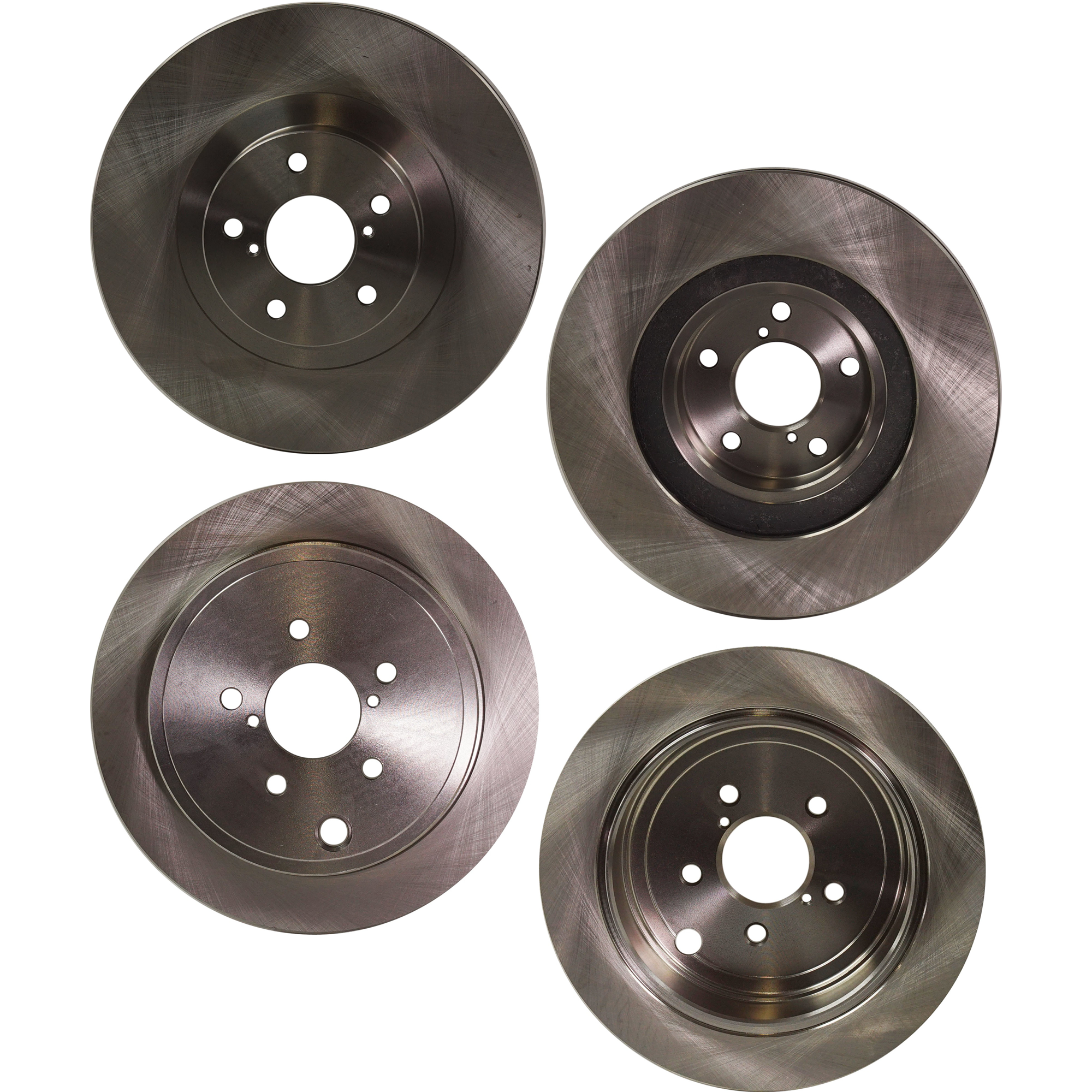 AM IMPREZA 08-08 FRONT AND REAR BRAKE DISC Plain Surface Vented 5 Lugs 4 Wheel Set SKU SET STPS27110014-4 E OEM 26300AE060-26310AC040-26310AC0