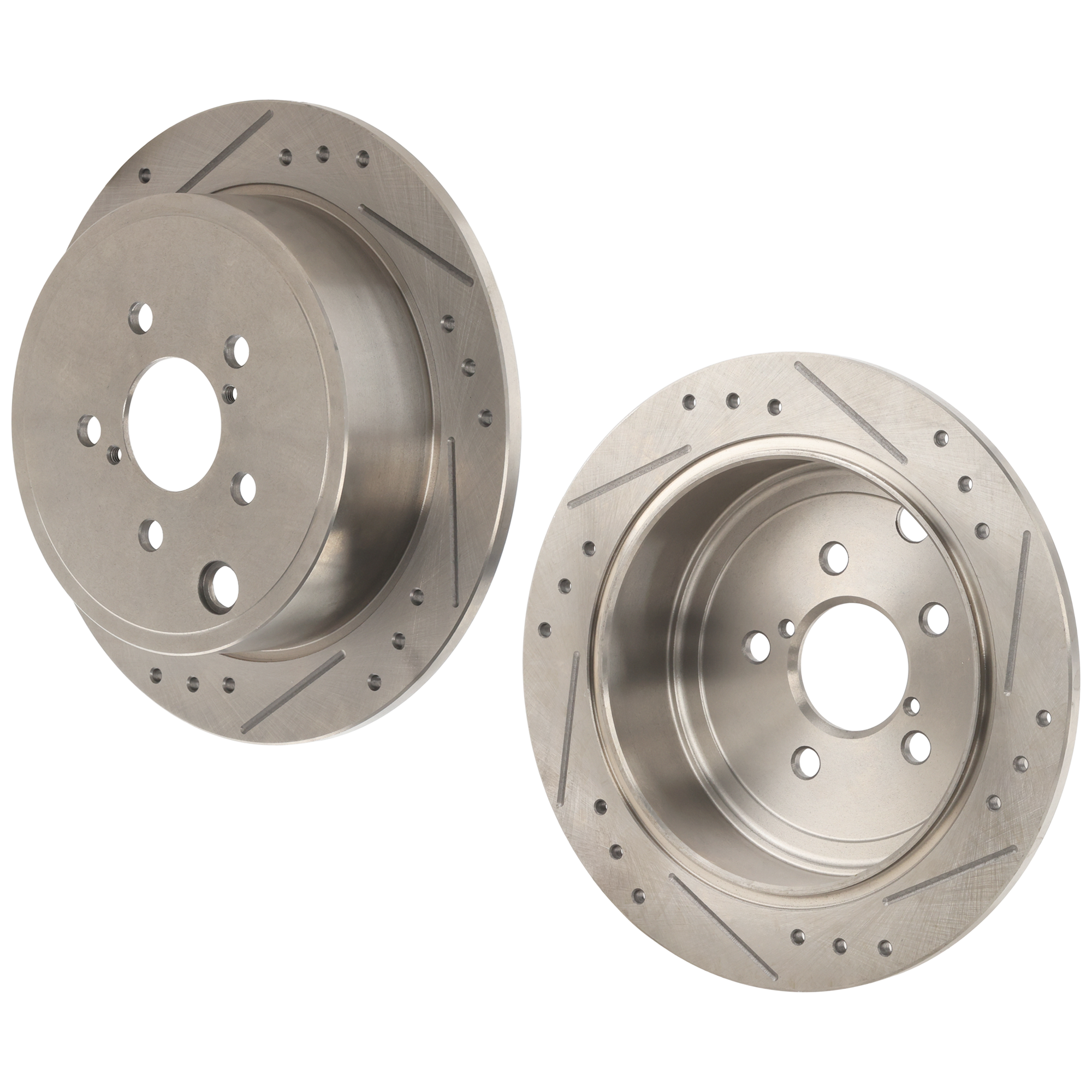 AM IMPREZA 08-14 BRZ FR S 13-16 REAR BRAKE DISC Drilled and Slotted SKU SET STPS27110016DRS2 OEM 31509-44615-0833329-850128-900