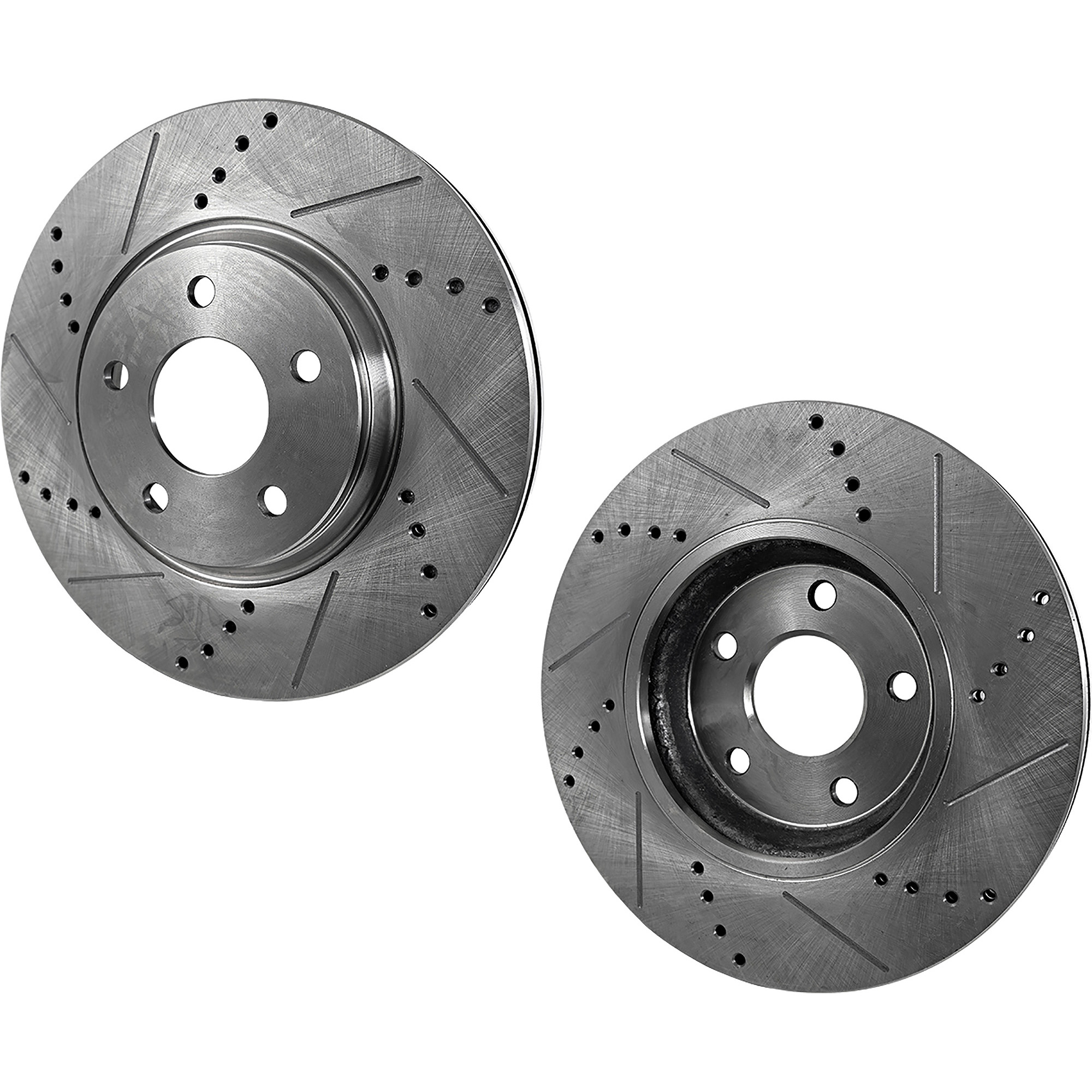 AM IMPREZA 12-23 CROSSTREK 16-23 REAR BRAKE DISC RH AND LH Cross drilled and Slotted SKU SET STPS27110018DRS2 OEM 44750-850324-980962-60013025-4