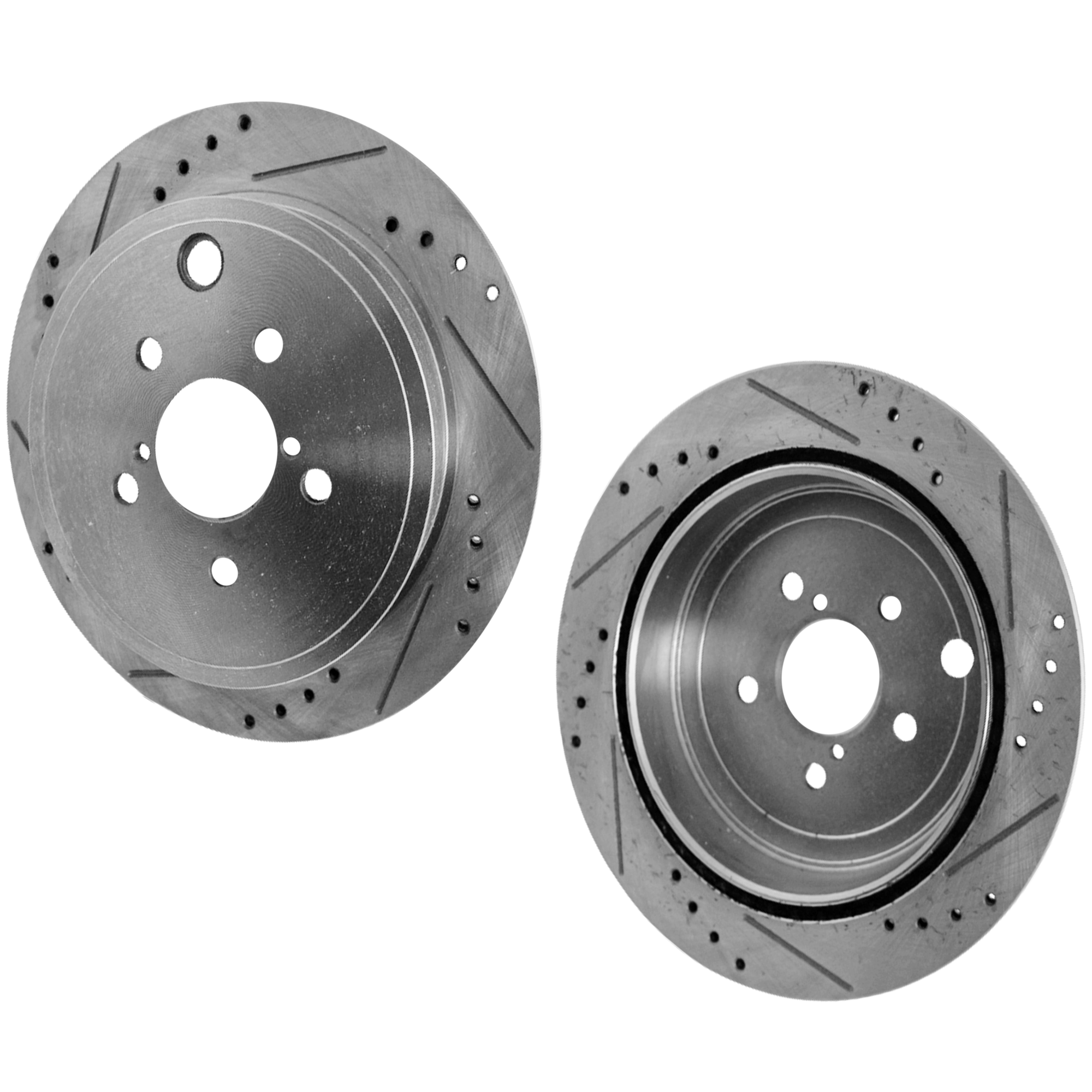AM LEGACY OUTBACK 10-14 BRZ 13-23 REAR BRAKE DISC RH AND LH Drilled and Slotted SKU SET STPS27110023DRS2 OEM 31555-44716-0833441-850185-600