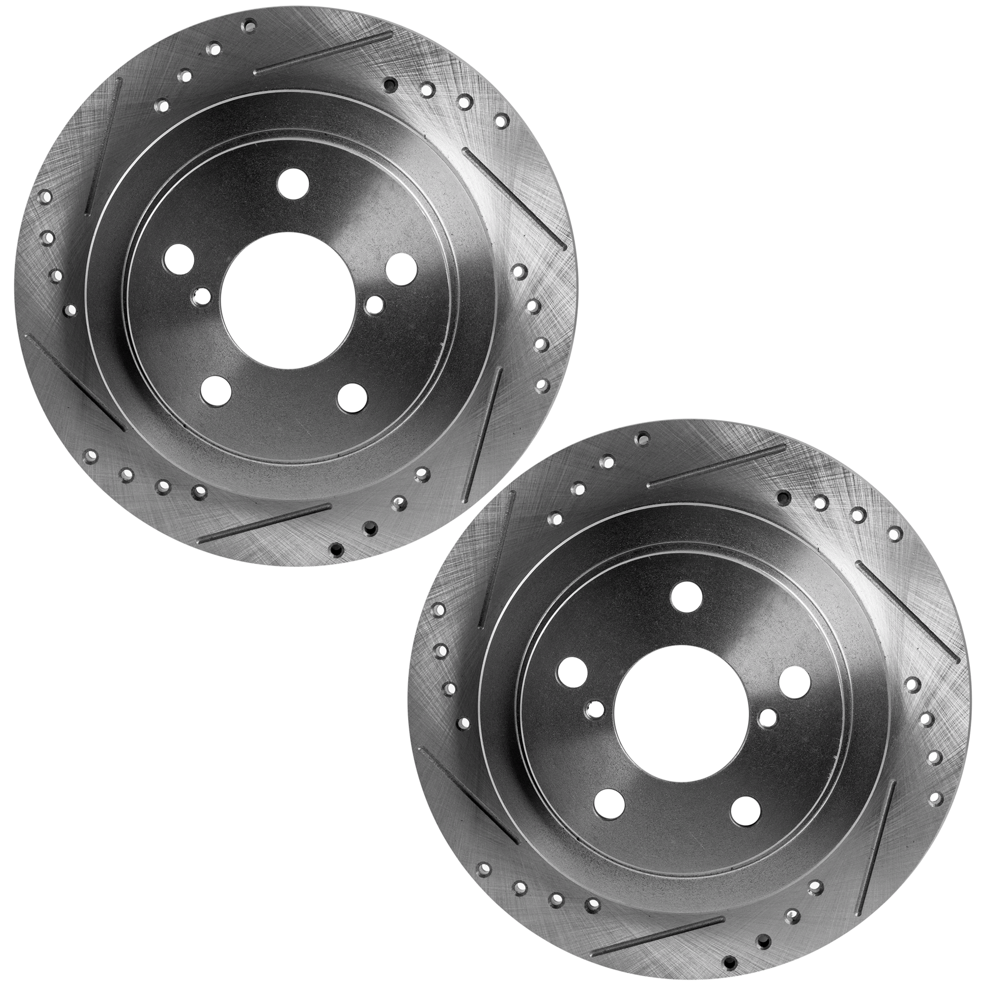 AM LEGACY 90-99 FORESTER 98-08 FRONT AND REAR BRAKE DISC RH AND LH Cross drilled and Slotted 4 Wheel Set SKU SET STPS27110029DRS OEM 189-19887-25370-31059-3124