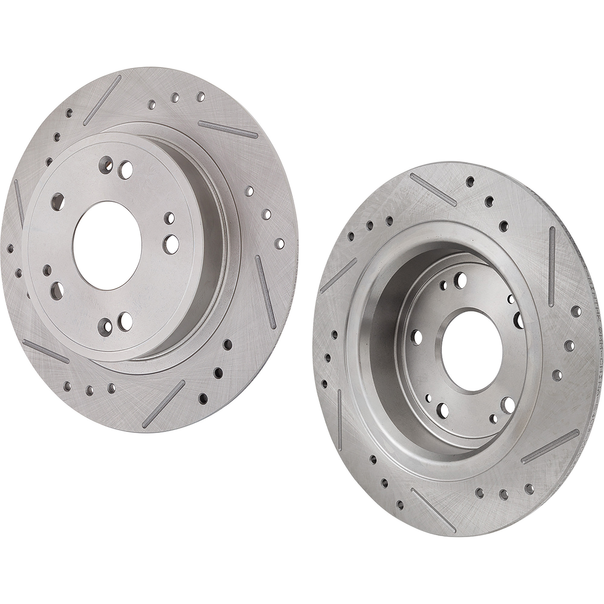 AM XB 08-15 COROLLA IM 17-18 REAR BRAKE DISC Drilled and Slotted SKU SET STPS27110052DRS2 OEM 31508-44632-60409-0833347-8500