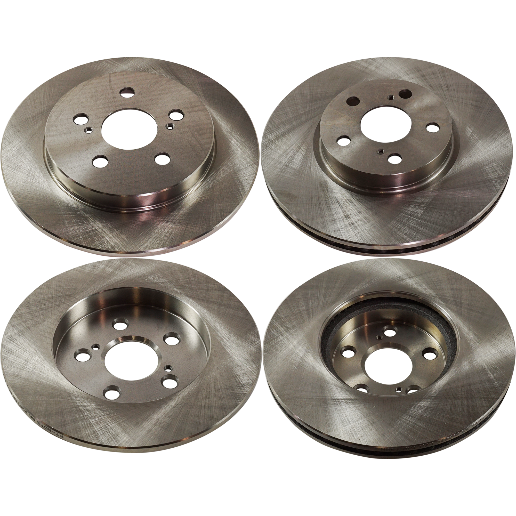 AM COROLLA 09-19 FRONT AND REAR BRAKE DISC 4 Wheel Set SKU SET STPS27110053-4 OEM 4351202270-4351212710-43512022