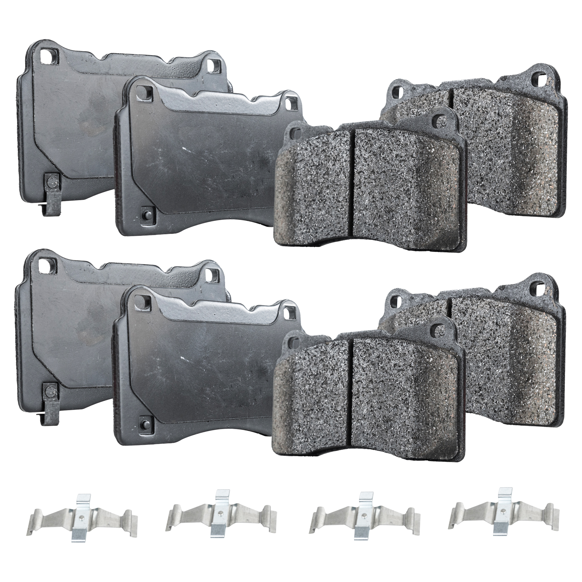 AM LANCER 03-15 CAMARO 16-22 FRONT AND REAR BRAKE PAD SET 4 Wheel Set SKU SET STPSSCP1001-4 A OEM 13329562-306451350-307485130-3