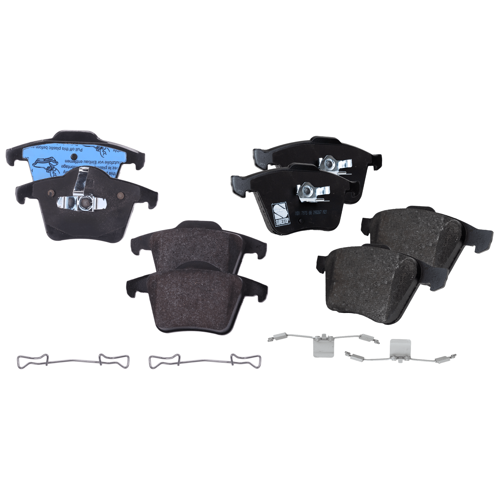 AM XC90-03-14 FRONT AND REAR BRAKE PAD SET 2 Wheel Set SKU SET STPSSCP1003 OEM 2743300-2745280-307930930-2743