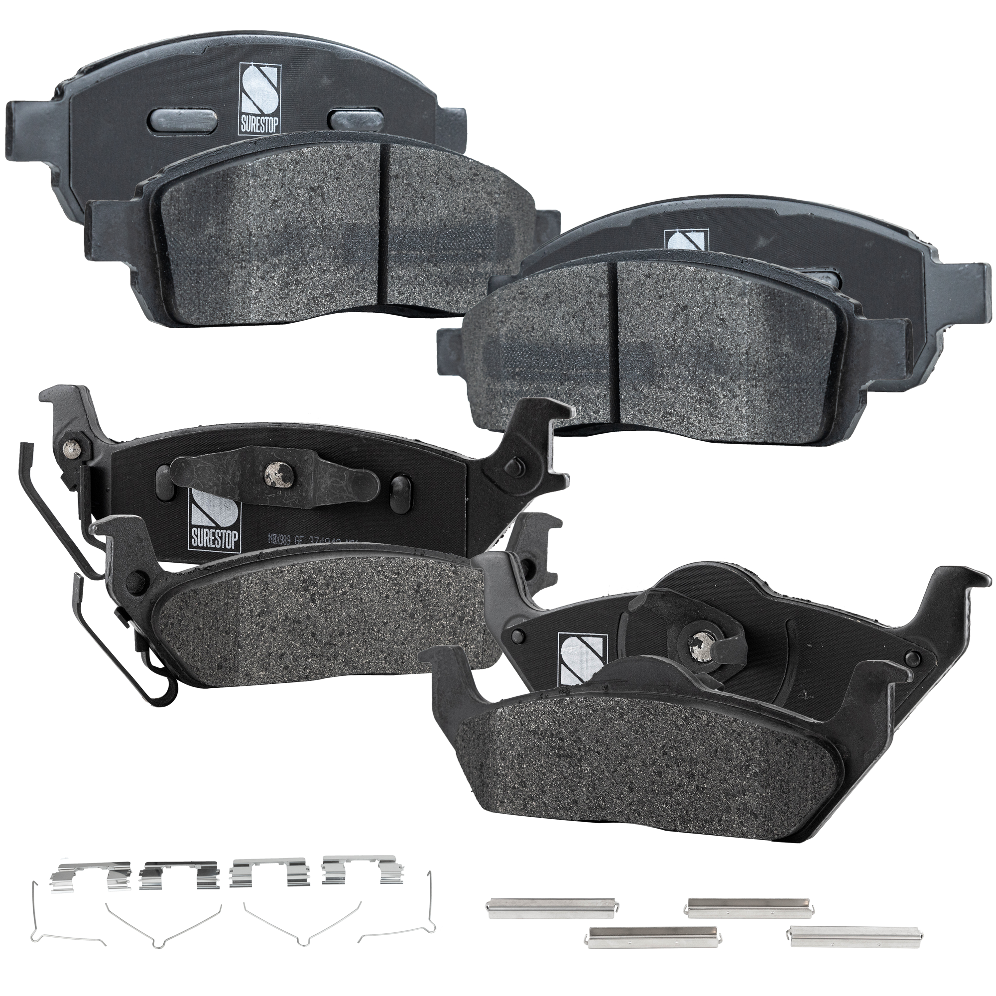 AM F 150-04-08 MARK LT 06-08 FRONT AND REAR BRAKE PAD SET 4 Wheel Set SKU SET STPSSCP1011-4 OEM 4L3Z2001AB 4L3Z2001AC 4L3Z2001