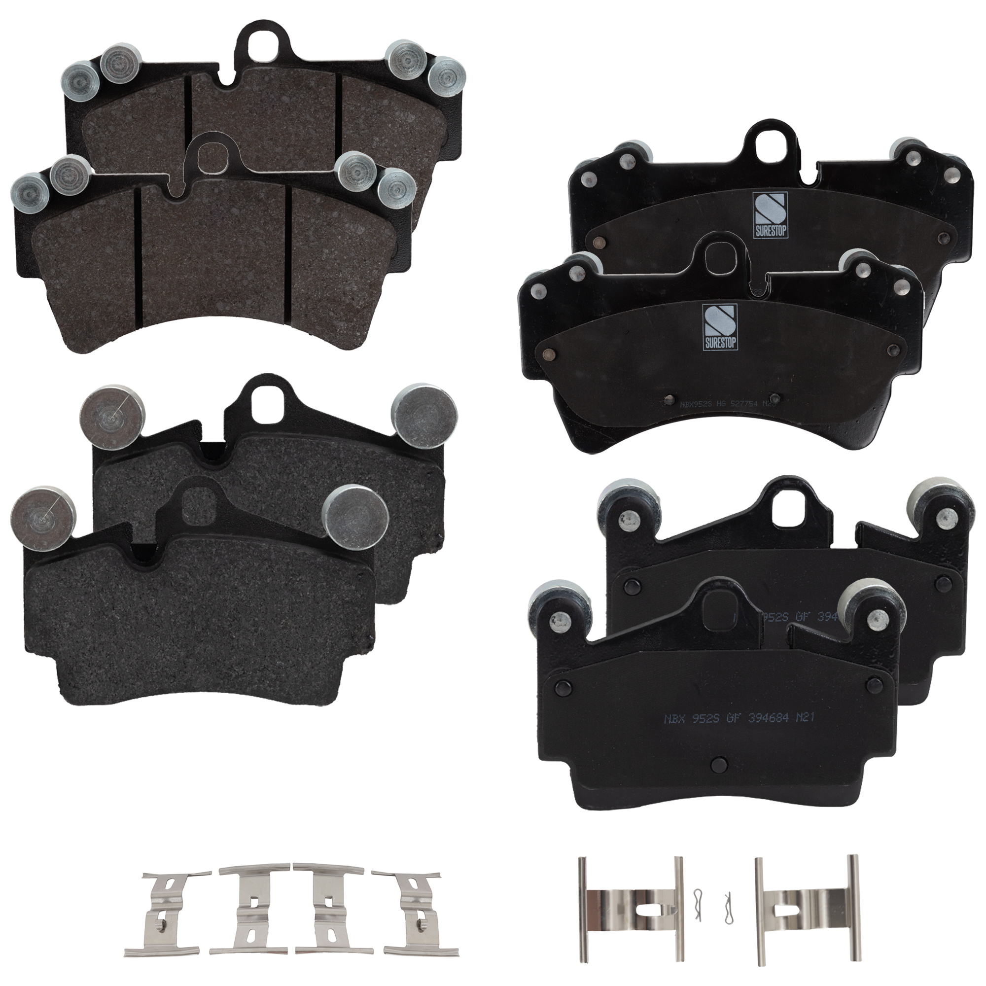 AM Q7-07-15 CAYENNE 03-10 FRONT AND REAR BRAKE PAD SET 4 Wheel Set SKU SET STPSSCP1014 OEM 7L0615415B 7L0698451A 7L069845