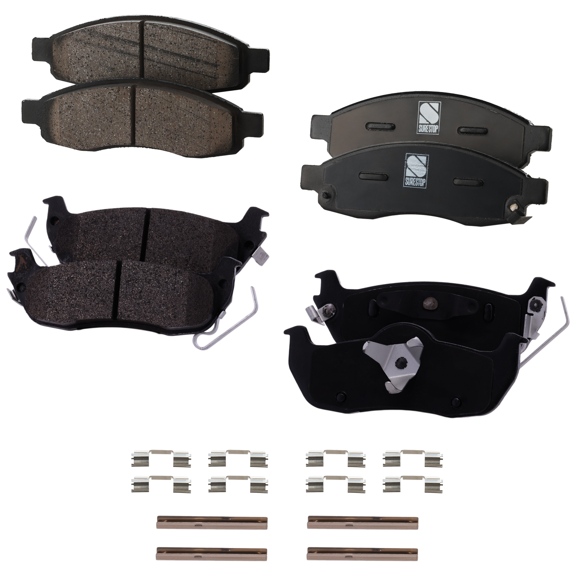 AM QX56 TITAN 04-05 FRONT AND REAR BRAKE PAD SET 4 Wheel Set SKU SET STPSSCP1015-4 OEM 410607S025-410607S026-410607S0