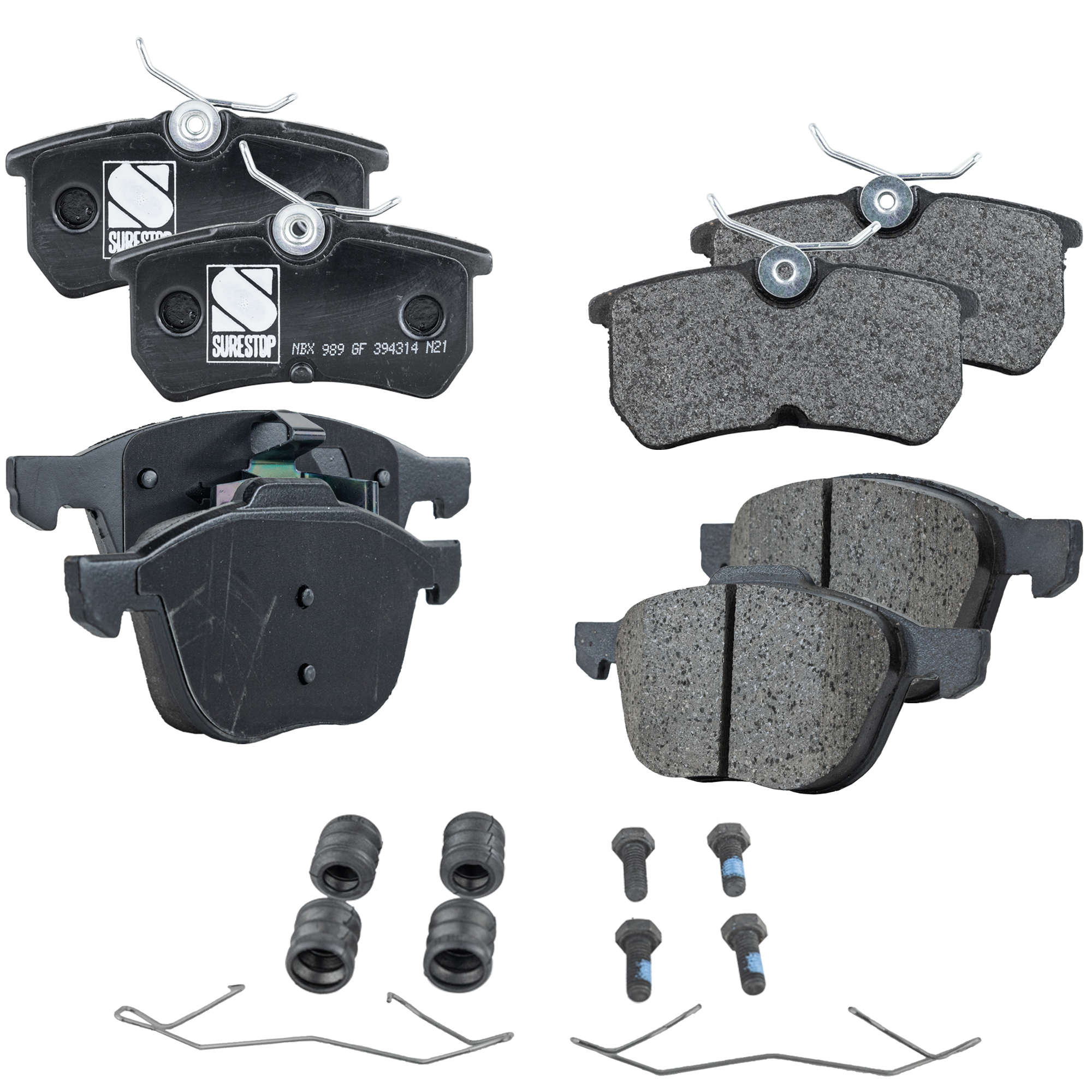 AM FOCUS 05-07 FRONT AND REAR BRAKE PAD SET 4 Wheel Set SKU SET STPSSCP1044-4 C OEM 306817390-306835540-307150230