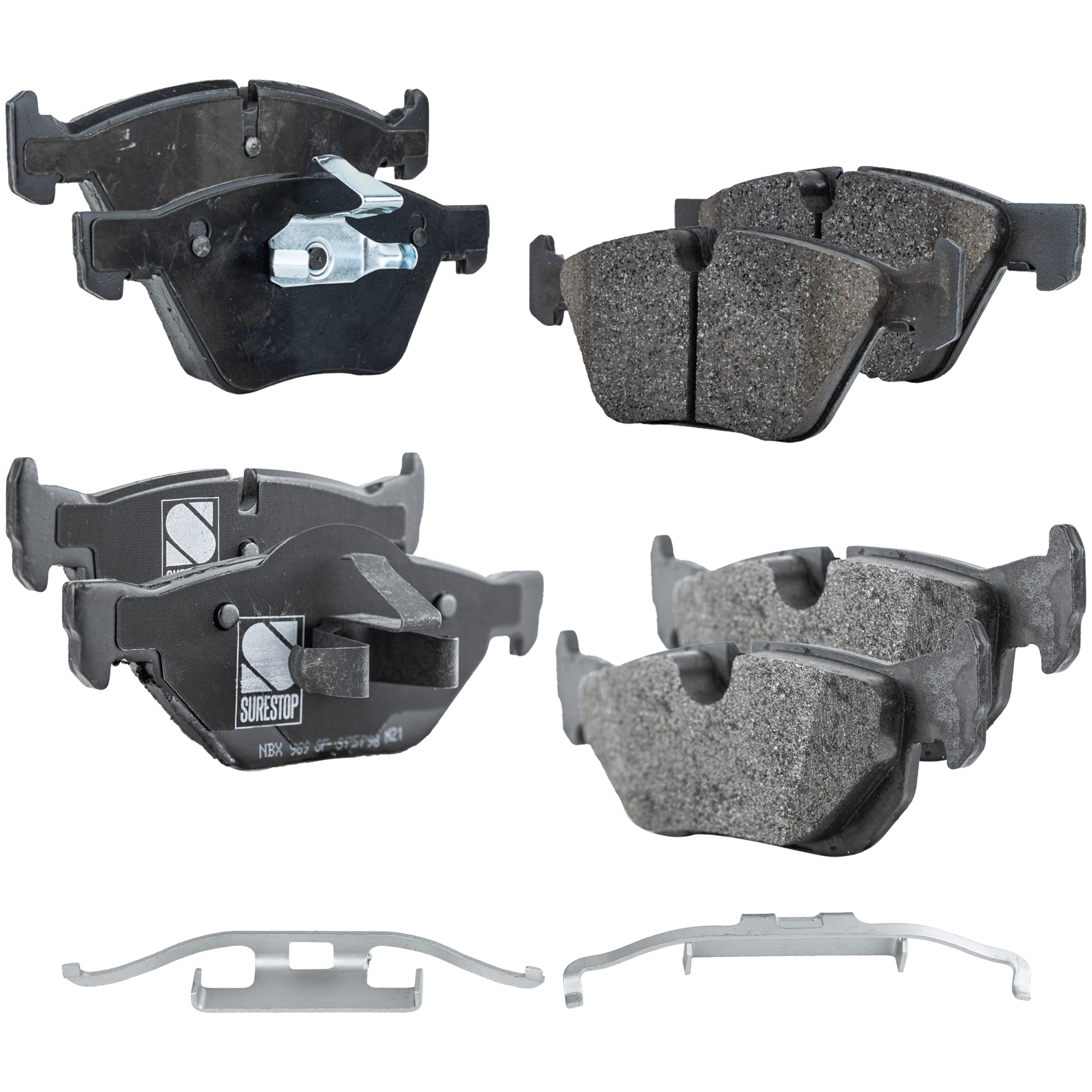 AM 128I 08-11 FRONT AND REAR BRAKE PAD SET 4 Wheel Set SKU SET STPSSCP1061-4 B OEM 34112339267-34116763617-341167