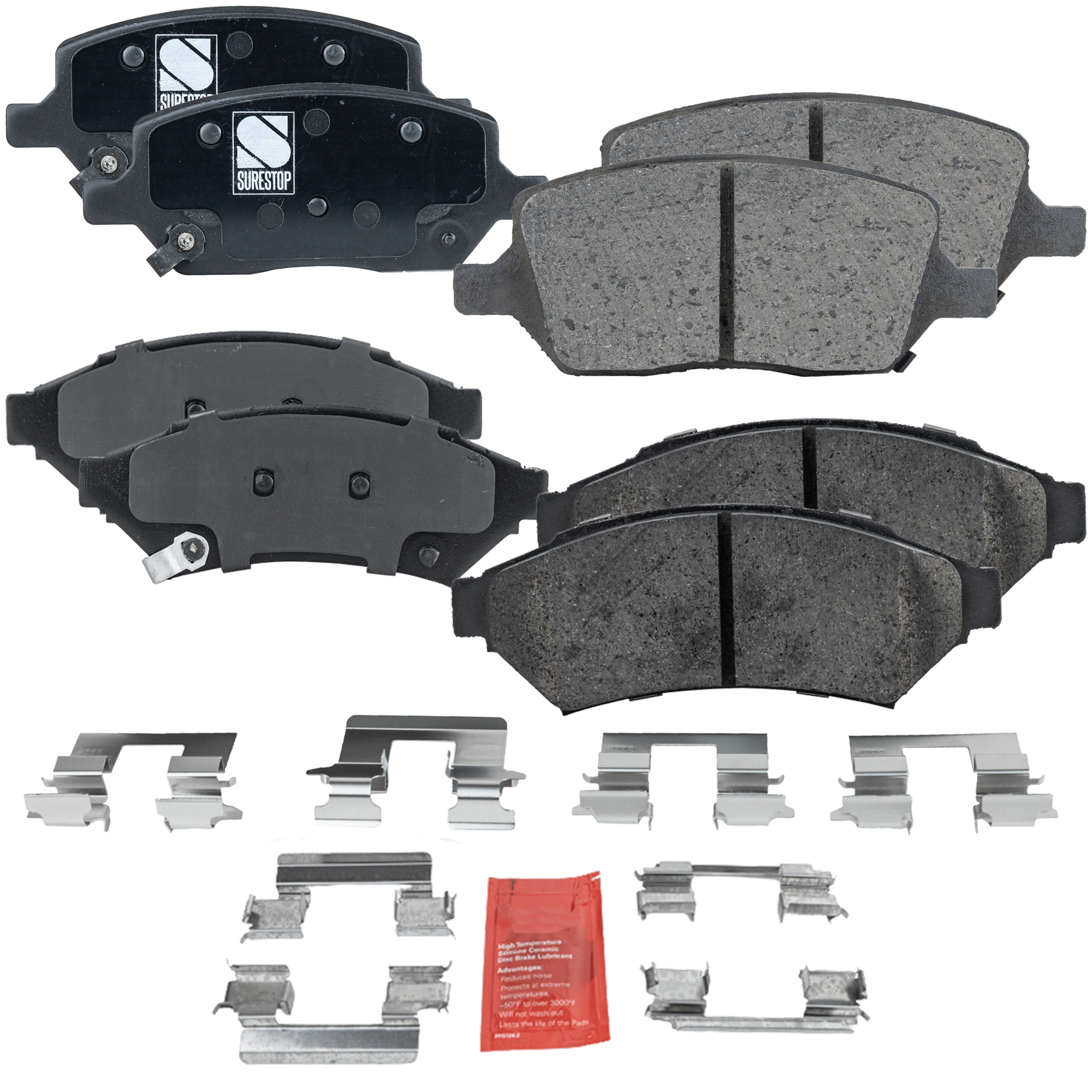 AM UPLANDER 05-08 FRONT AND REAR BRAKE PAD SET 4 Wheel Set SKU SET STPSSCP1075-4 A OEM 19121389-19137369-88964099-889