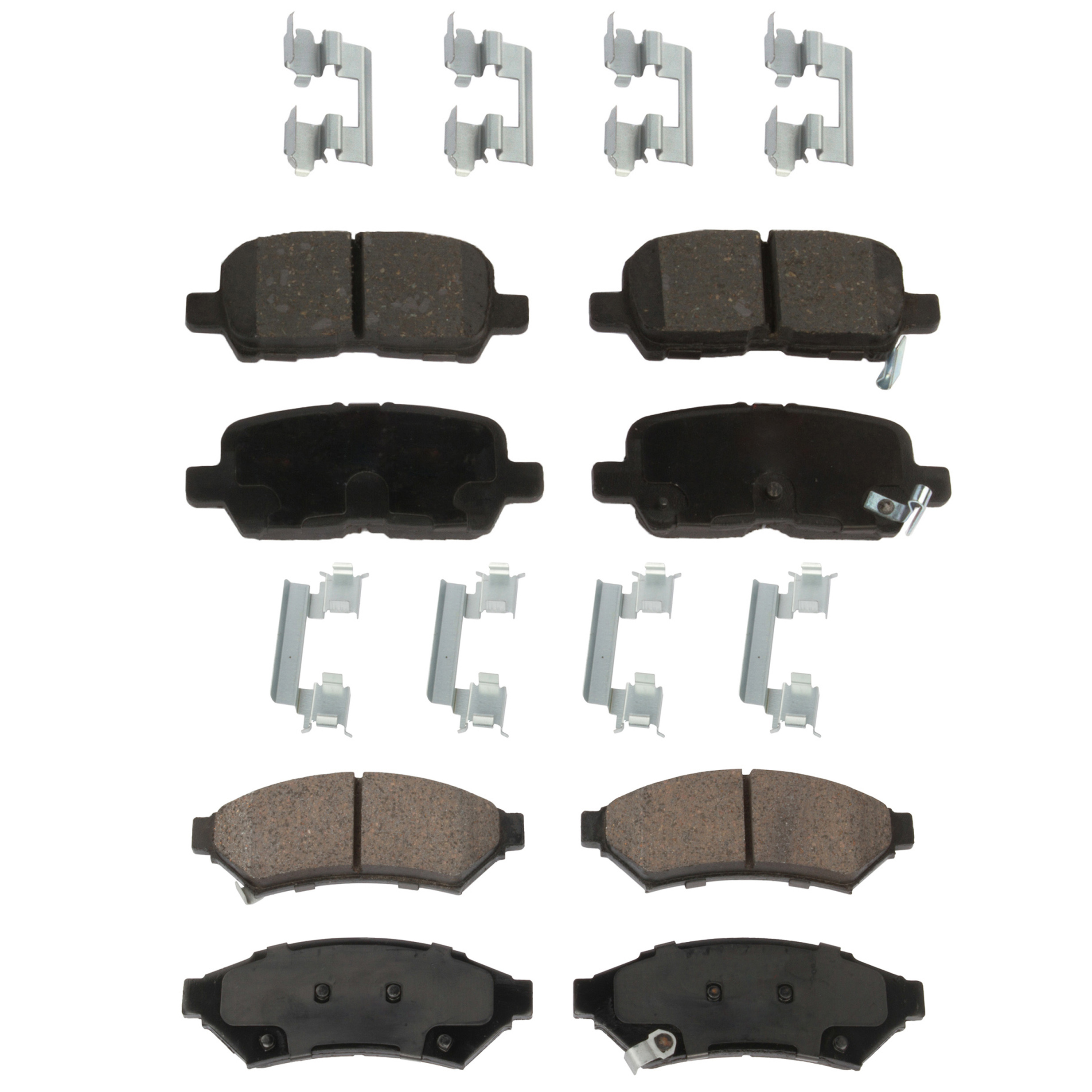 AM LACROSSE 05-09 FRONT AND REAR BRAKE PAD SET 4 Wheel Set SKU SET STPSSCP1075-4 B OEM 18048690-19209499-19121389-191