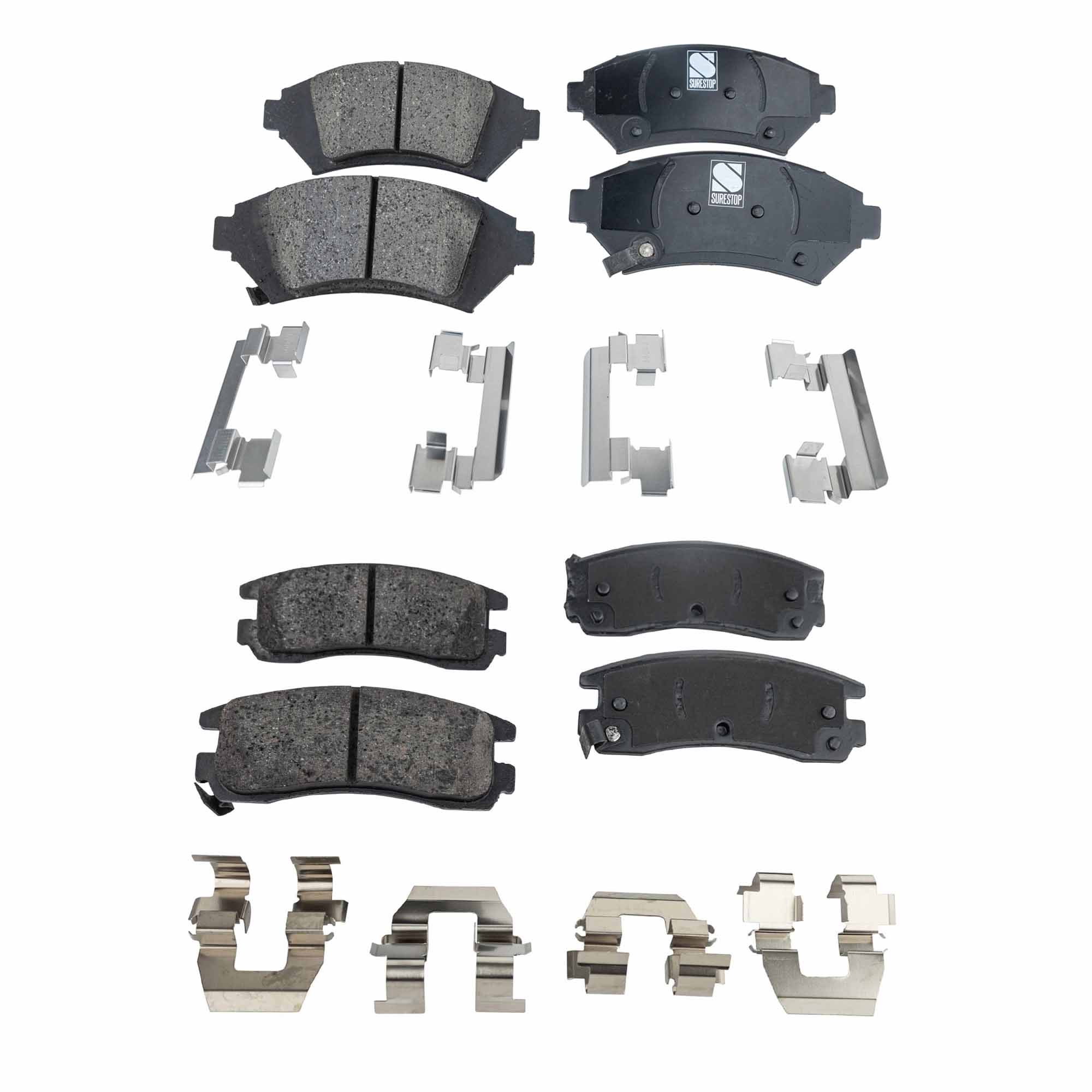 AM IMPALA MONTE CARLO 05-05 FRONT AND REAR BRAKE PAD SET 4 Wheel Set SKU SET STPSSCP1076-4 B OEM 88964119-18023377-18029844-180