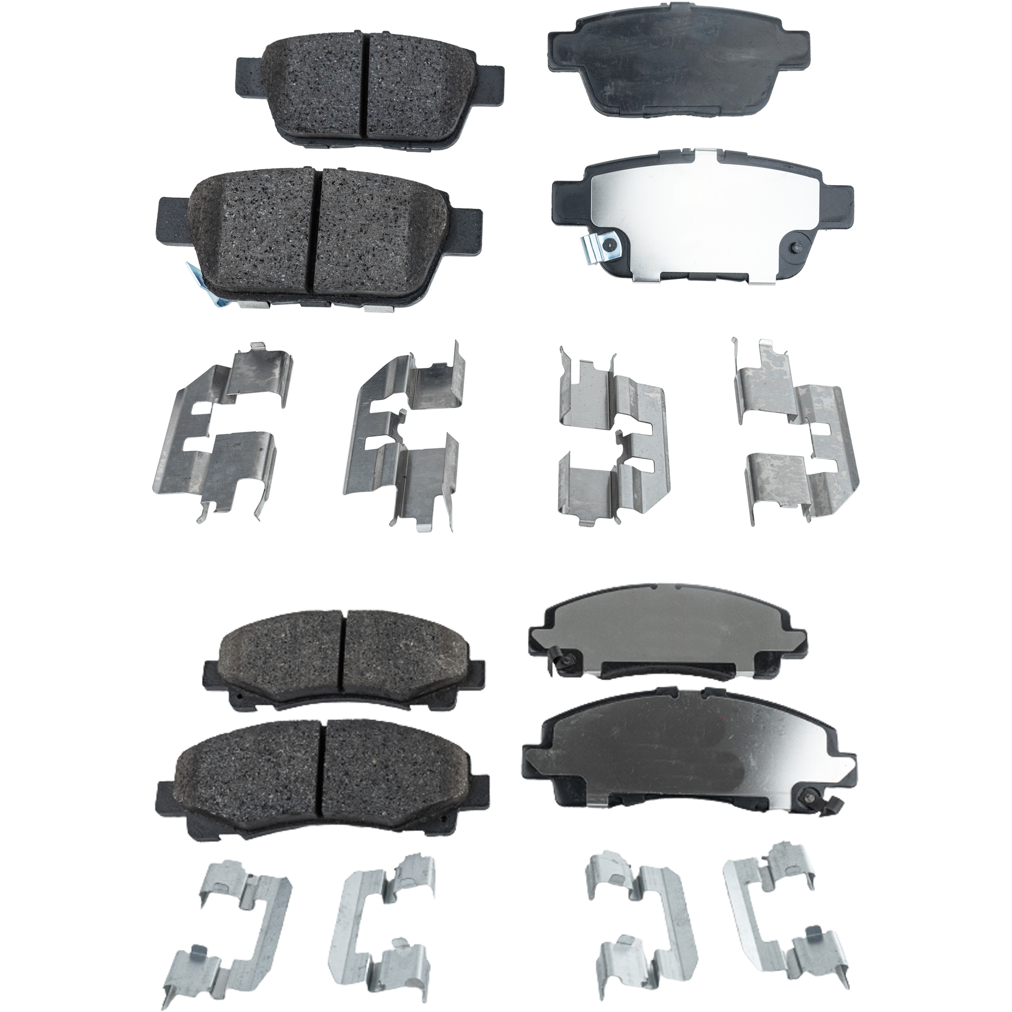 AM RIDGELINE 06-11 TL 09-14 FRONT AND REAR BRAKE PAD SET 4 Wheel Set SKU SET STPSSCP1102-4 OEM 43022SJCA00-43022SJCA50-43022T