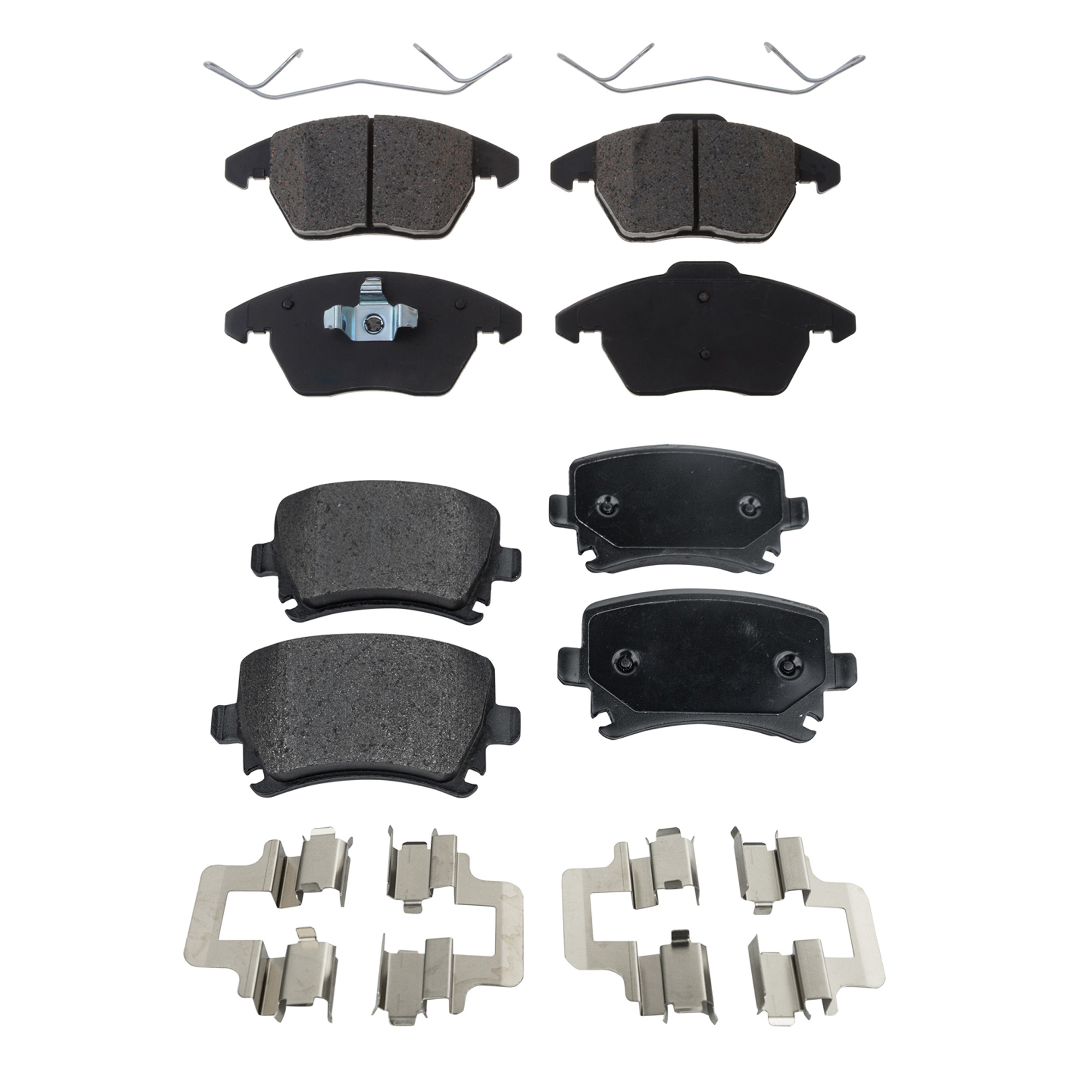 AM JETTA 10-10 FRONT AND REAR BRAKE PAD SET 4 Wheel Set SKU SET STPSSCP1107-4 A OEM 1609987980-425260-425323-42534
