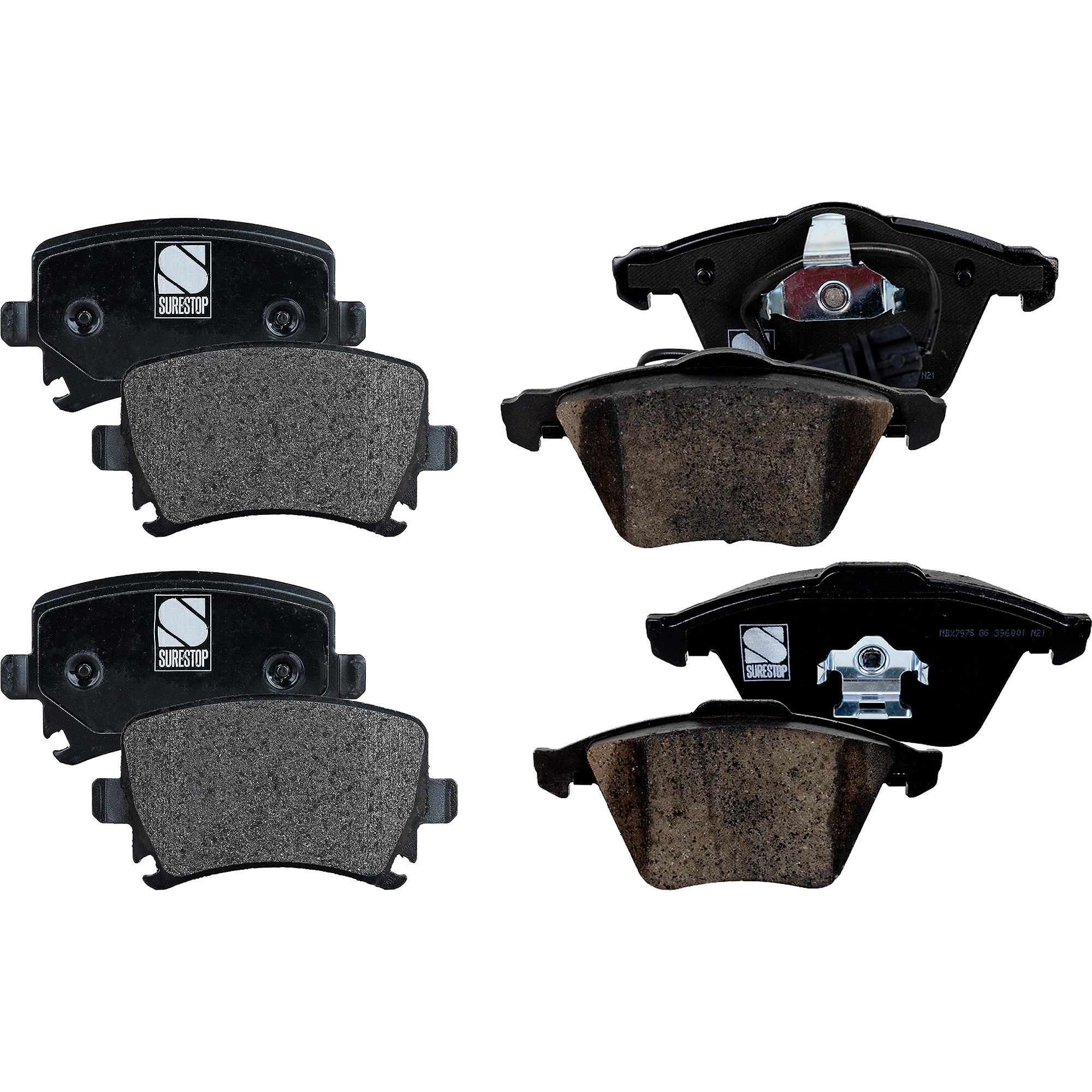 AM A6-06-09 A6 QUATTRO 06-08 FRONT AND REAR BRAKE PAD SET 4 Wheel Set SKU SET STPSSCP1111-4 A OEM 4F0698151D 4F0698151K 8E069815