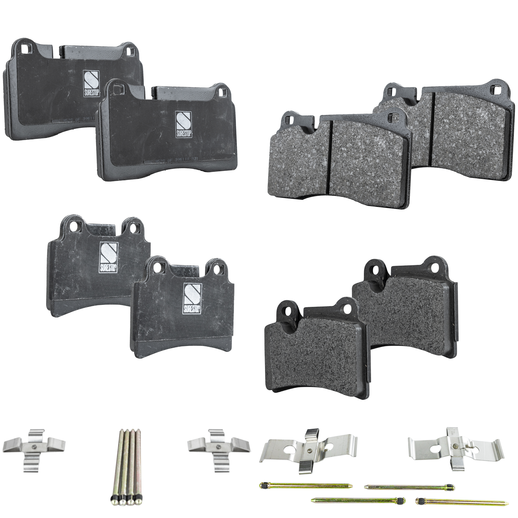 AM TOUAREG 06-10 FRONT AND REAR BRAKE PAD SET 4 Wheel Set SKU SET STPSSCP1165-4 A OEM 4G432D007AA 7L6698451B