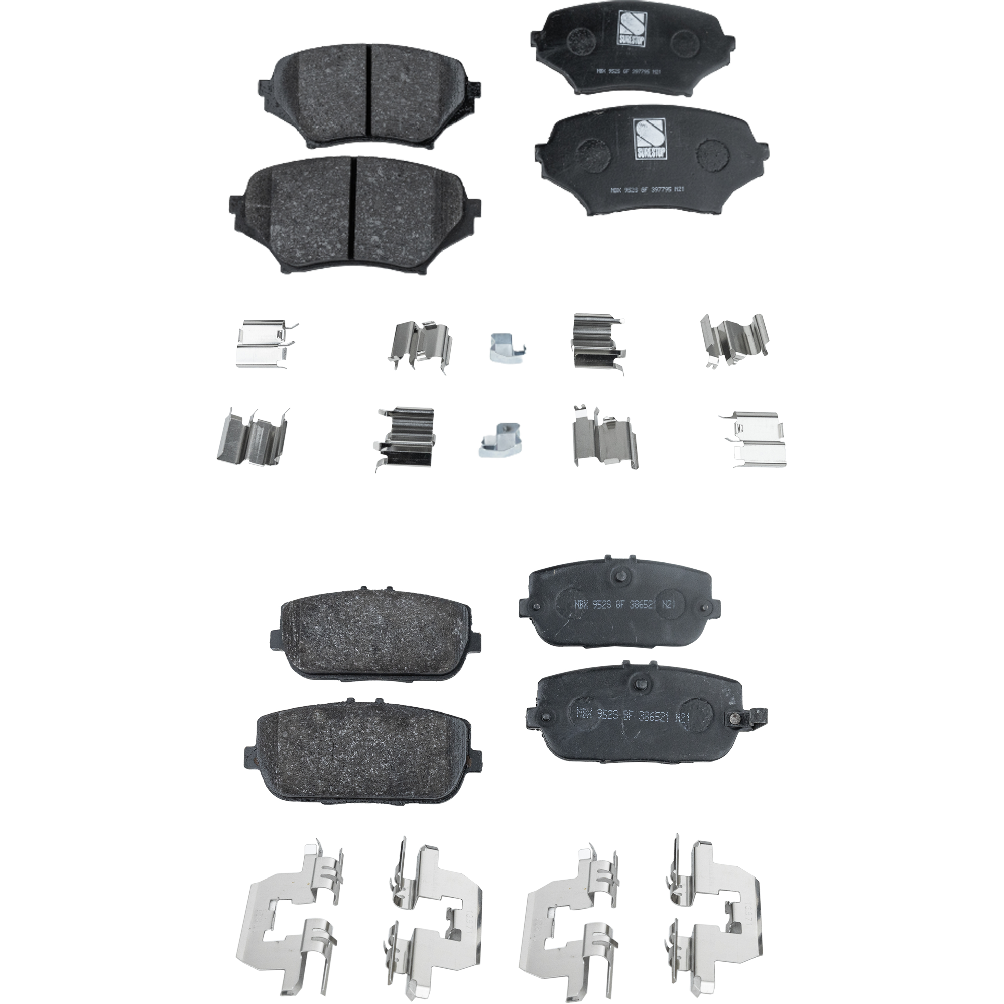 AM MX 5 MIATA 06-15 FRONT AND REAR BRAKE PAD SET 4 Wheel Set SKU SET STPSSCP1179-4 OEM NFY73323Z NFY73323ZA NFY73323Z