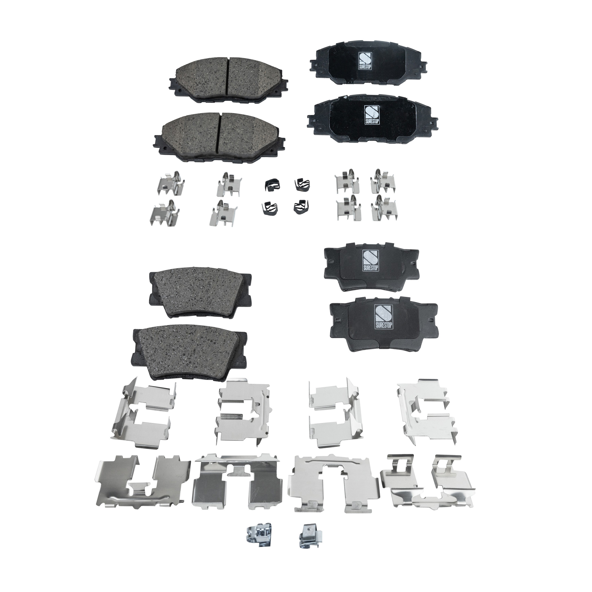 AM MATRIX 09-13 RAV4-09-18 FRONT AND REAR BRAKE PAD SET 4 Wheel Set SKU SET STPSSCP1211-4 B OEM 0446502230-0446542150-04465421