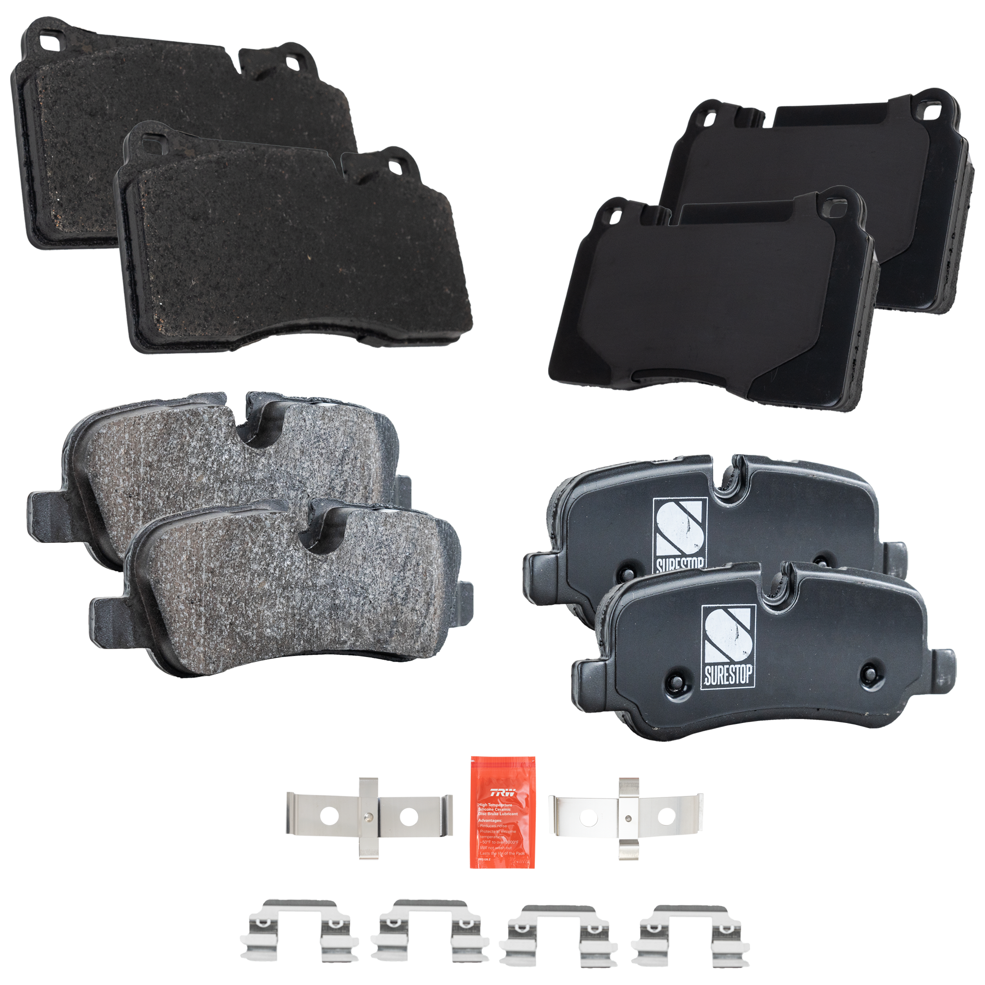 AM RANGE ROVER RANGE ROVER SPORT 06-09 FRONT AND REAR BRAKE PAD SET 4 Wheel Set SKU SET STPSSCP1263 OEM 107856041 SFP500070 SFP500021