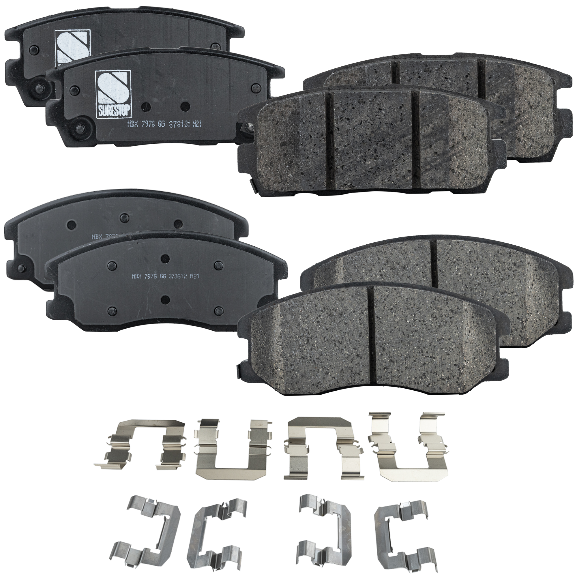 AM EQUINOX 07-09 CAPTIVA SPORT 12-15 FRONT AND REAR BRAKE PAD SET 4 Wheel Set SKU SET STPSSCP1264-4 OEM 19149903-19168899-5520078J00-5