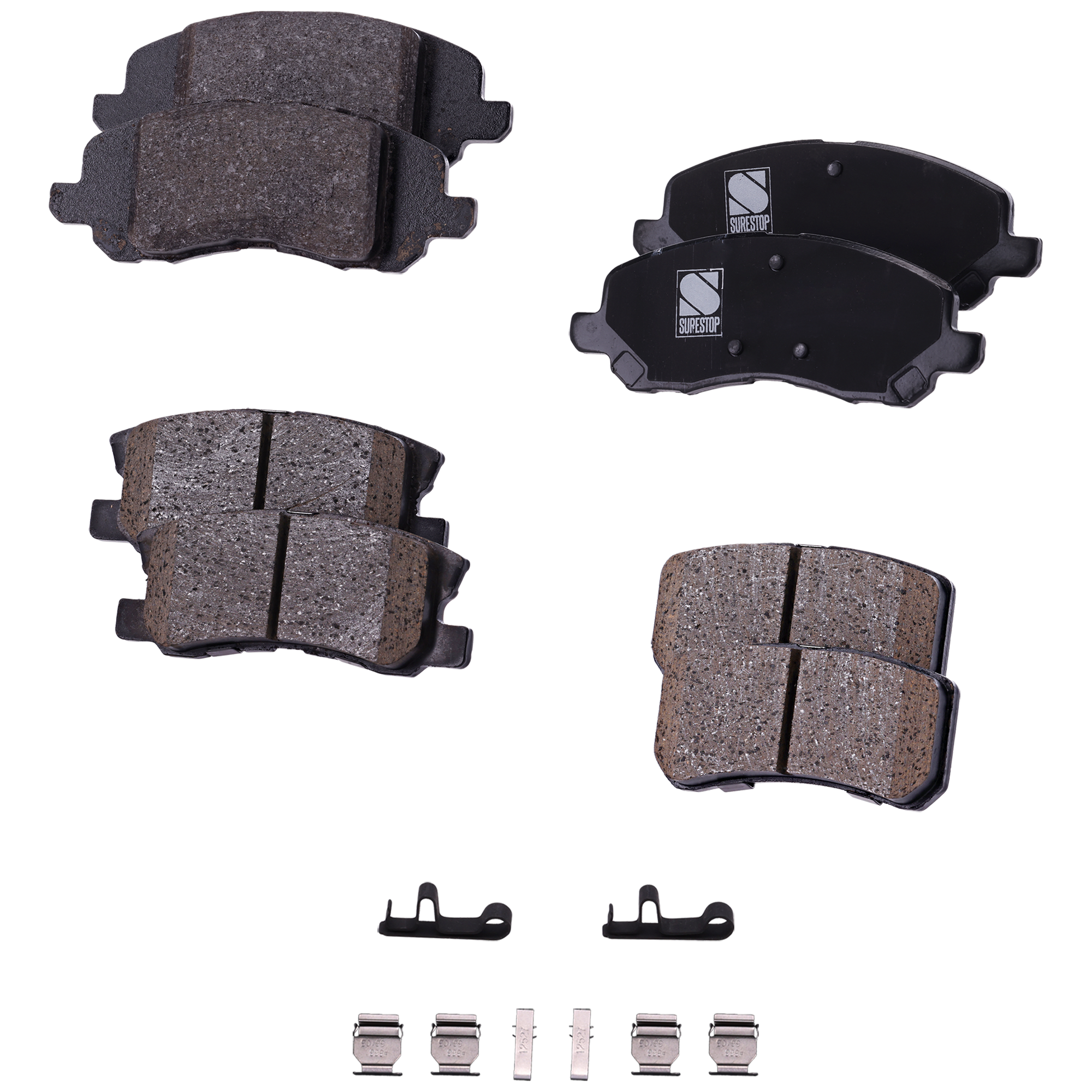AM COMPASS 07-17 PATRIOT 13-17-200 AVENGER 12-14 FRONT AND REAR BRAKE PAD SET 4 Wheel Set SKU SET STPSSCP1285 OEM 4605A265-4605A487-68020256AA 6
