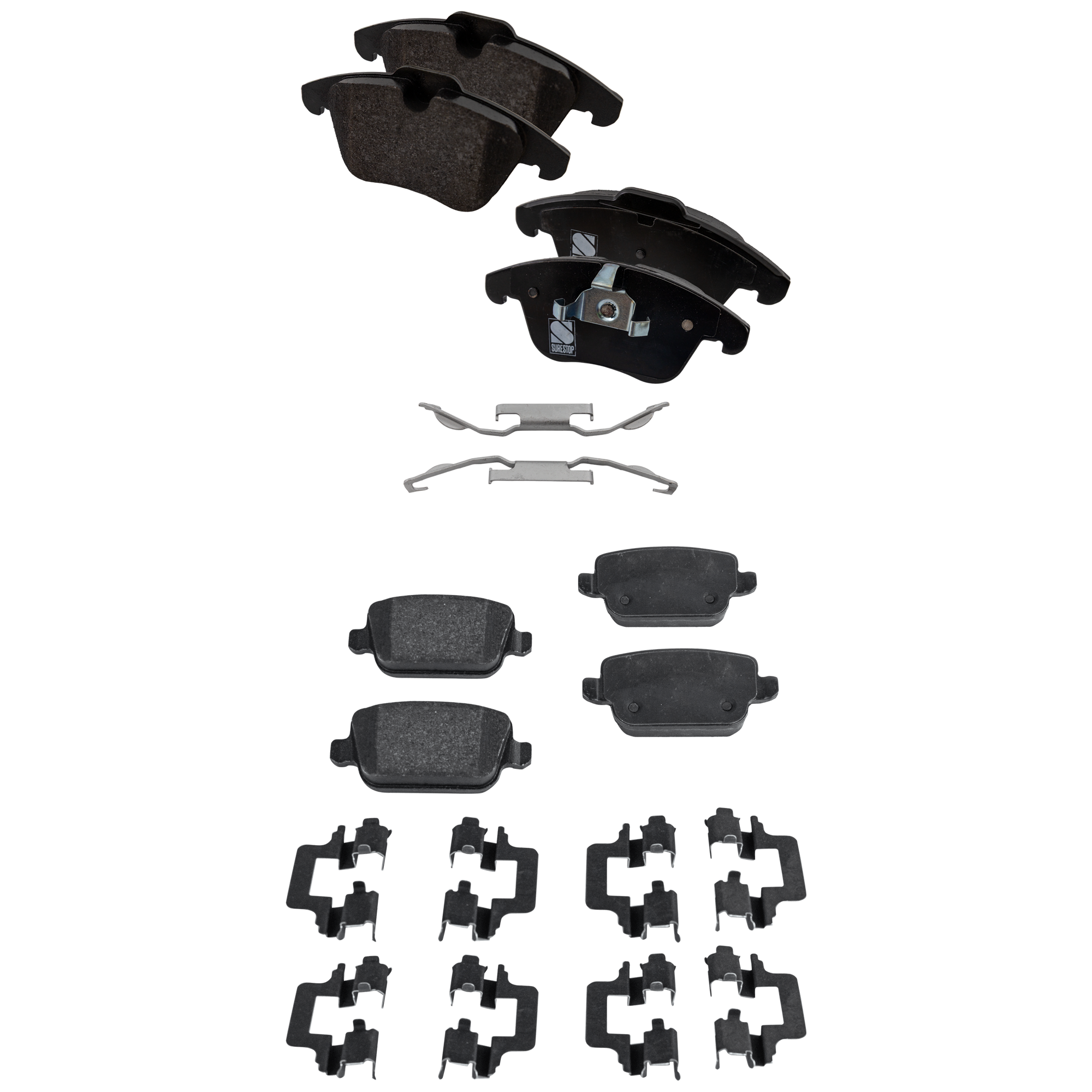 AM LR2-08-12 S80-07-08 FRONT AND REAR BRAKE PAD SET 4 Wheel Set SKU SET STPSSCP1306-4 OEM 306715760 LR003655 LR003657 LR