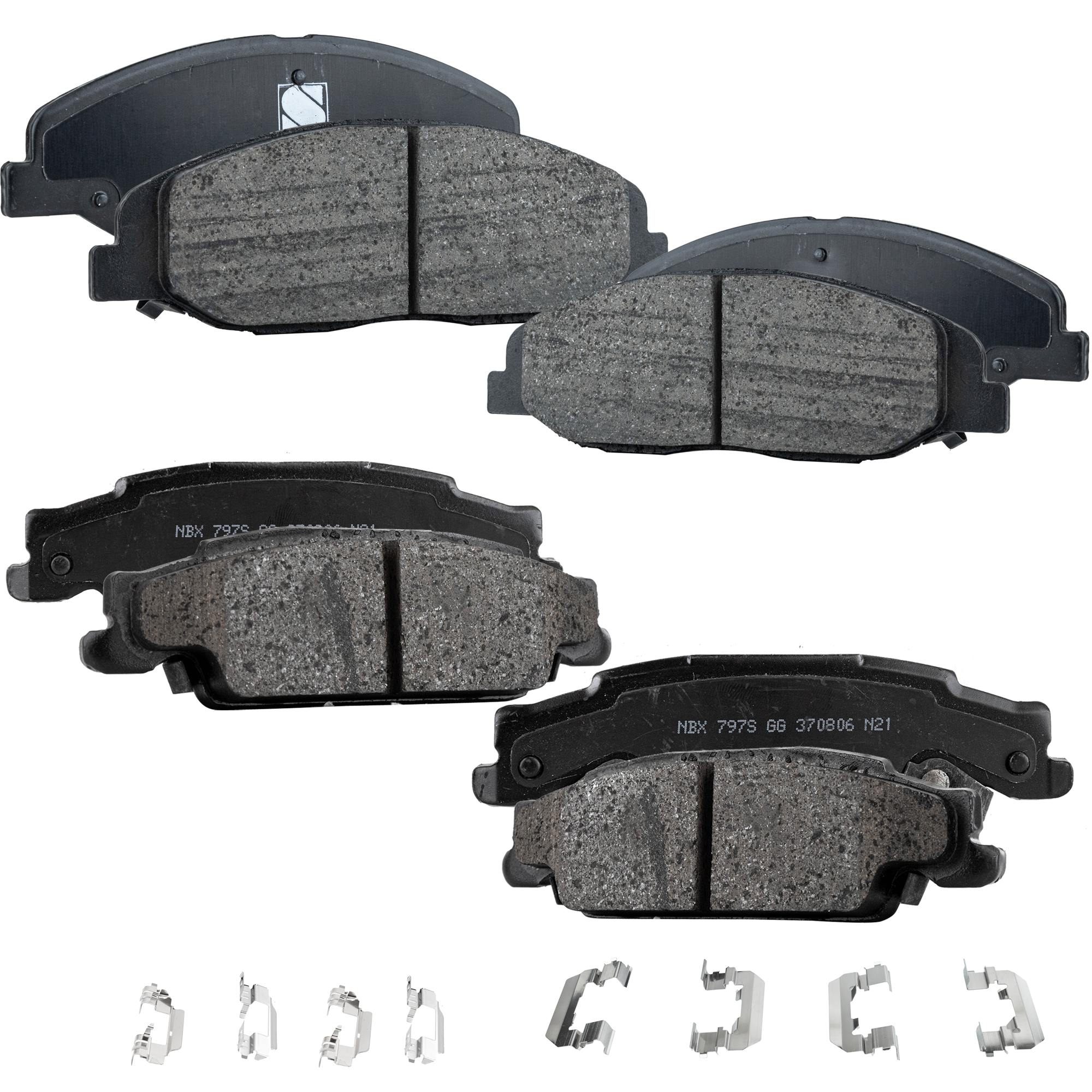 AM STS 09-11 FRONT AND REAR BRAKE PAD SET 4 Wheel Set SKU SET STPSSCP1332-4 C OEM 22825195-25814699-25693145-257
