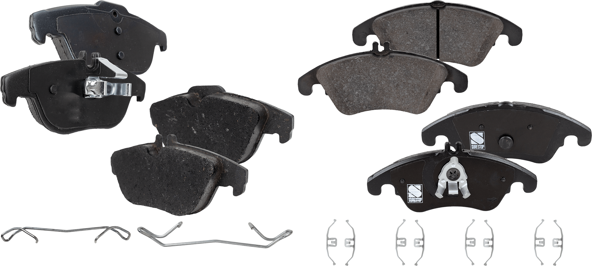 AM C350-08-15 E550-10-17 FRONT AND REAR BRAKE PAD SET 4 Wheel Set SKU SET STPSSCP1341-4 OEM 0054200720-0054204220-00542043