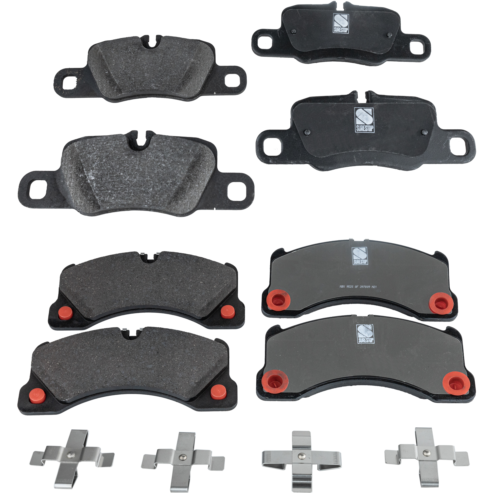 AM PANAMERA 10-16 FRONT AND REAR BRAKE PAD SET 4 Wheel Set SKU SET STPSSCP1349-4 C OEM 7P0698151B 7P0698151C 7P669815