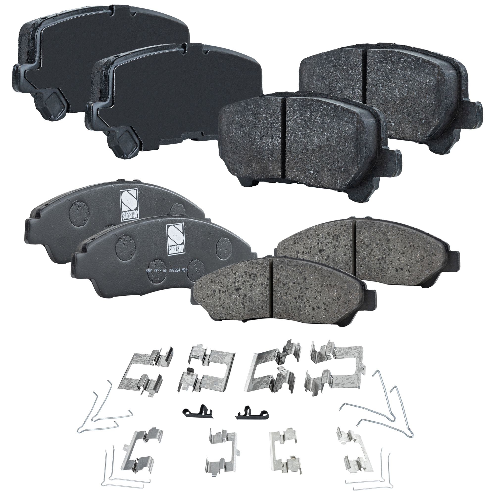 AM PILOT 12-15 FRONT AND REAR BRAKE PAD SET 4 Wheel Set SKU SET STPSSCP1378-4 B OEM 45022SZA405-45022SZAA00-45022S